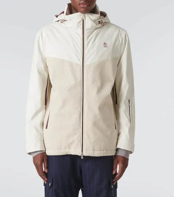 Brunello Cucinelli o1w1db10226 Wr Padded Jacket in White/Natural Size US M / EU 48-50 / 2 - 1 Thumbnail