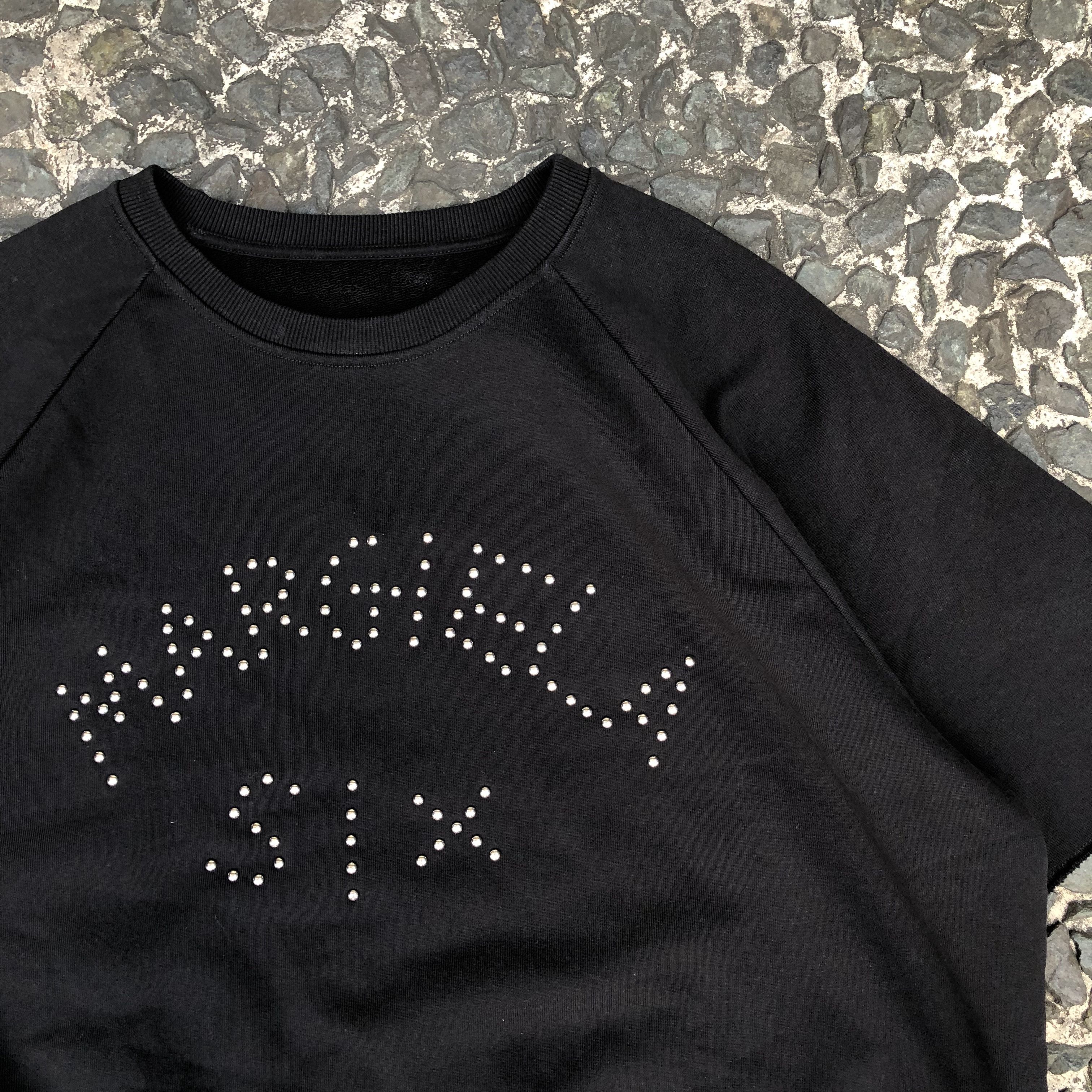 MM6 Maison Margiela Studded Logo Boxy S/S Sweatshirt Size XXL / US 16-18 / IT 52-54 - 2 Thumbnail