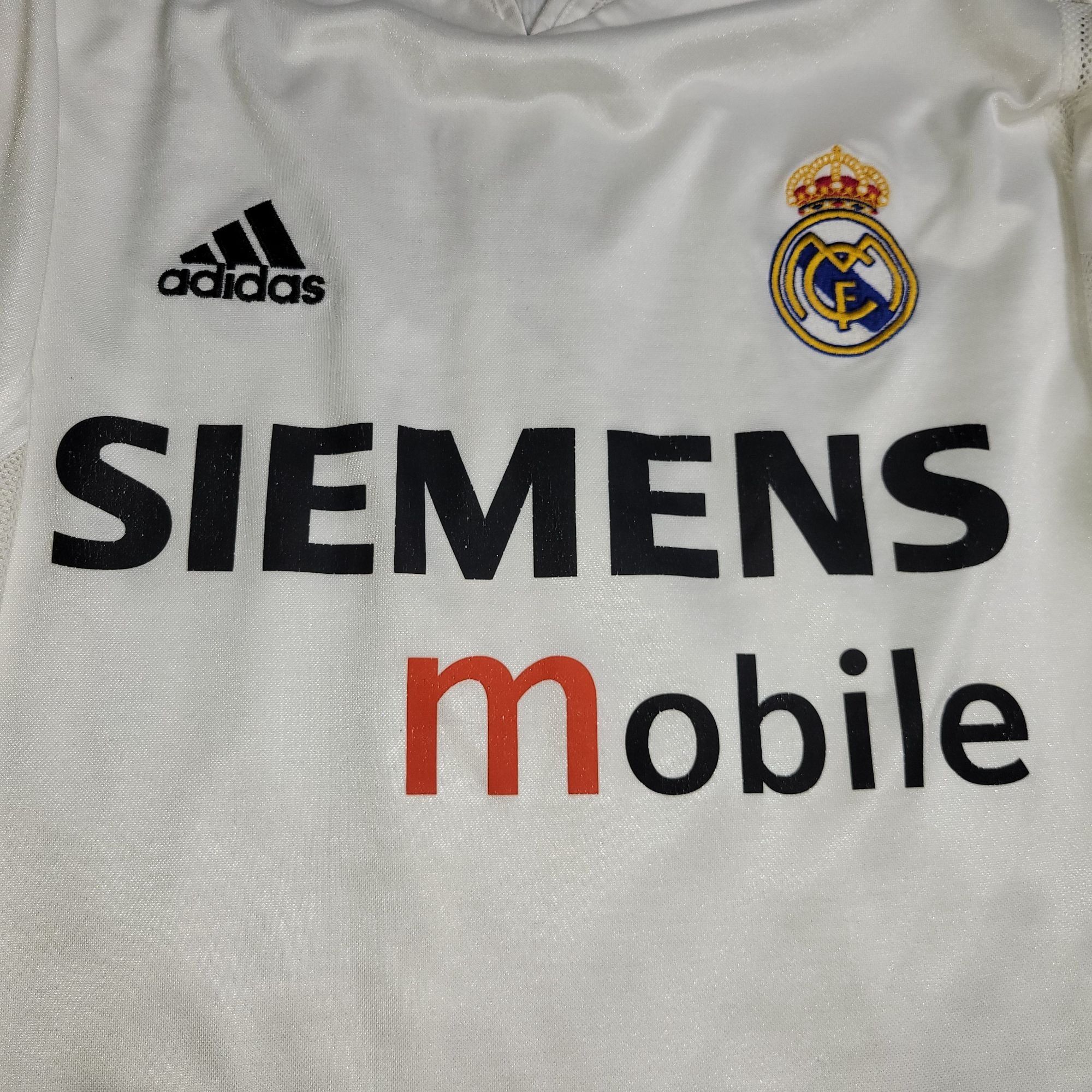 Adidas Zidane Real Madrid PLAYER ISSUE UEFA 2004 2005 Soccer Jersey Size US L / EU 52-54 / 3 - 3 Thumbnail