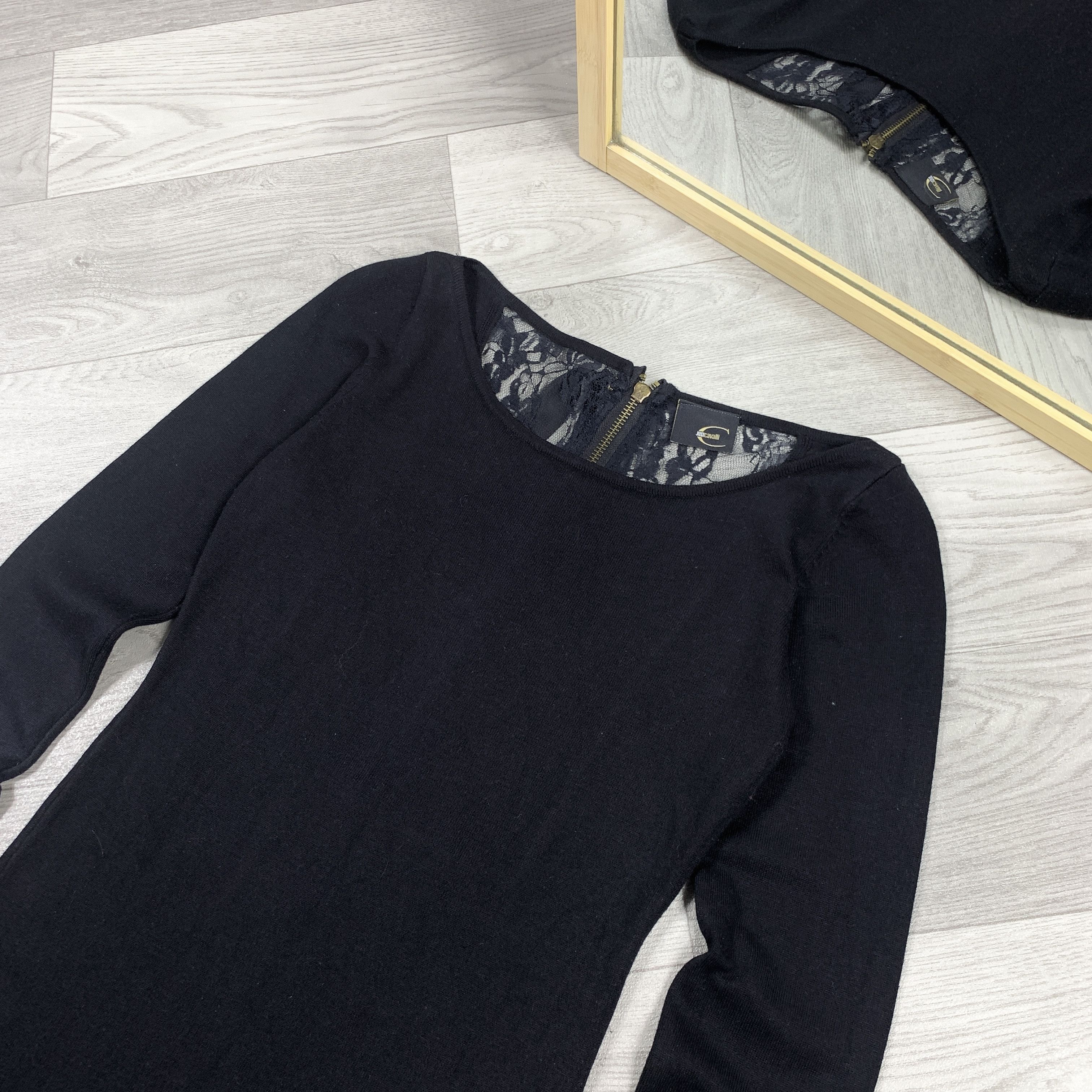 Just Cavalli Vintage Just Cavalli 90s Black Women's Formal Midi Dress Size S / US 4 / IT 40 - 7 Thumbnail