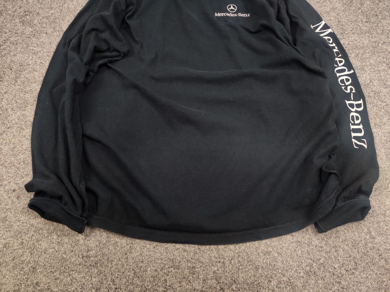Mercedes-Benz Vintage 90's Mercedes Benz Logo Long Sleeve Faded Black Size US M / EU 48-50 / 2 - 9 Thumbnail