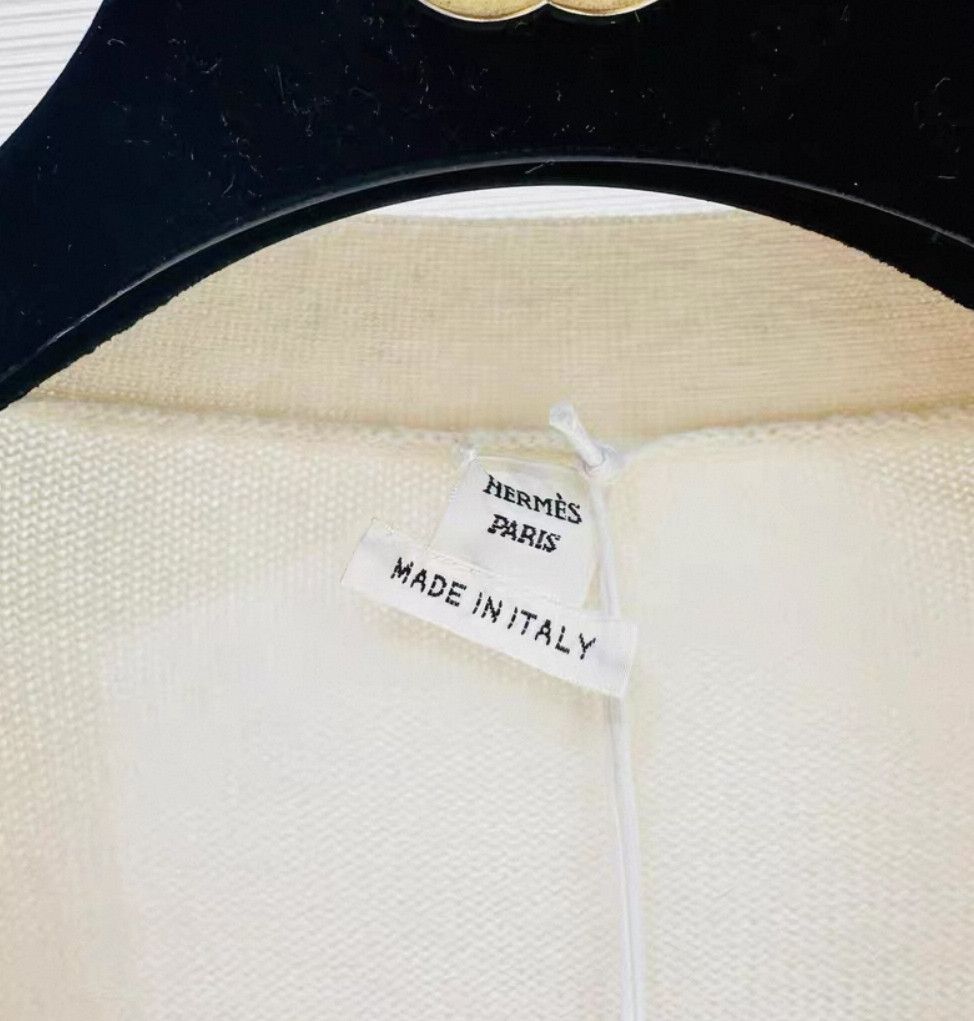 Hermes Hermes Long Knit Cardigan White Black Stripe. Size US S / EU 44-46 / 1 - 2 Thumbnail