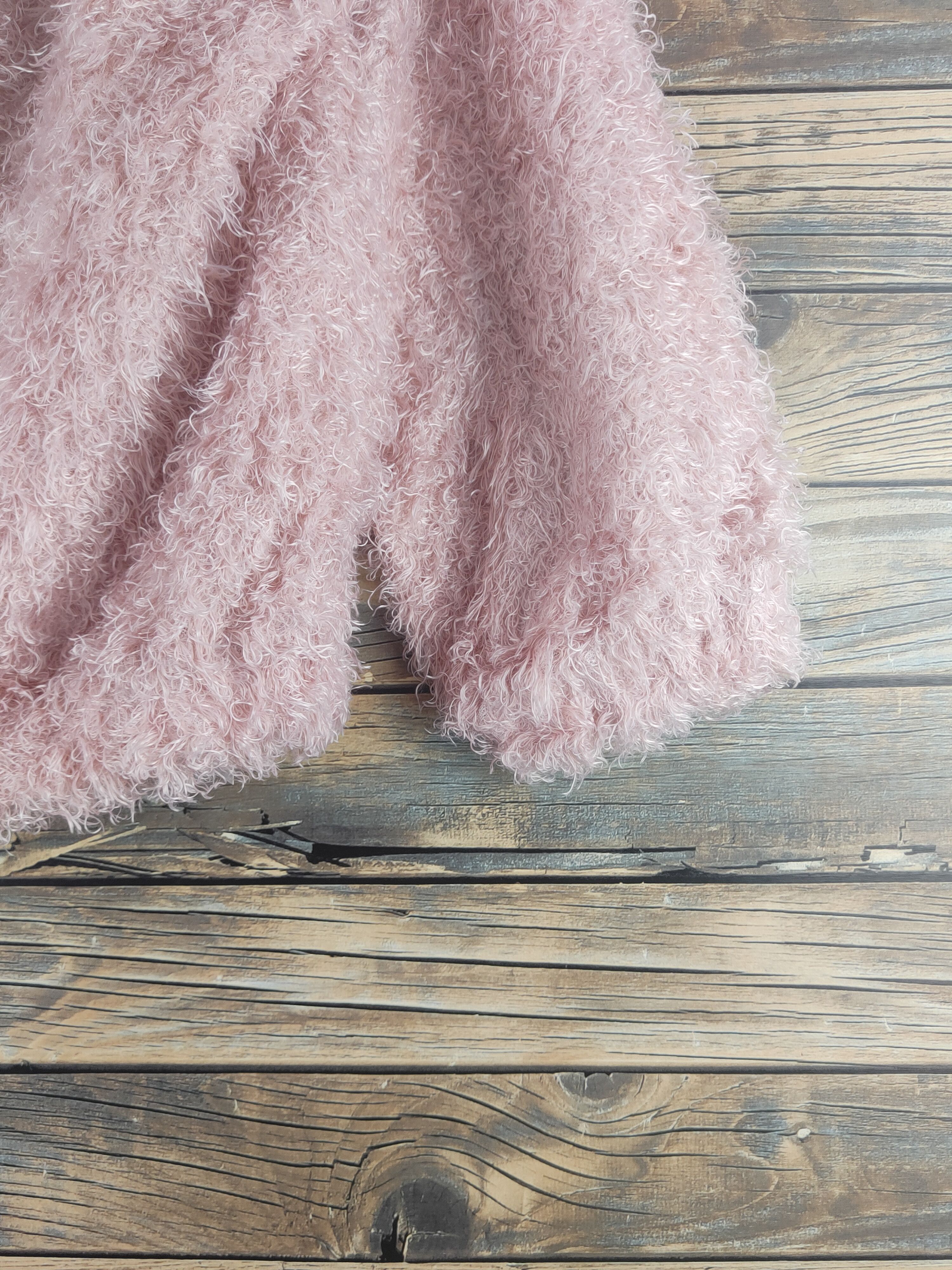 Japanese Brand DL Vis Pink Fur Mohair Knitwear #46-512 Size S / US 4 / IT 40 - 6 Thumbnail