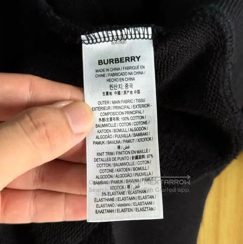 Burberry Burberry Men's Black Cotton Sweatshirt XL. Size US XL / EU 56 / 4 - 5 Thumbnail