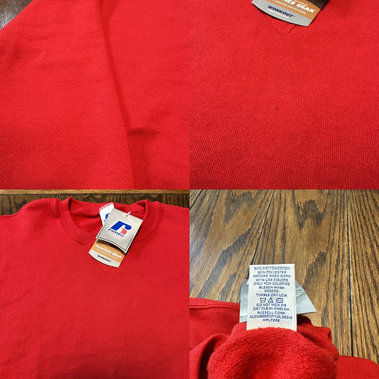 Russell Athletic VINTAGE Russell Athletic Crewneck Sweatshirt Mens Large Red Cotton Polyester Fleece Logo Pullover Shirt 26" Long Size US L / EU 52-54 / 3 - 8 Thumbnail