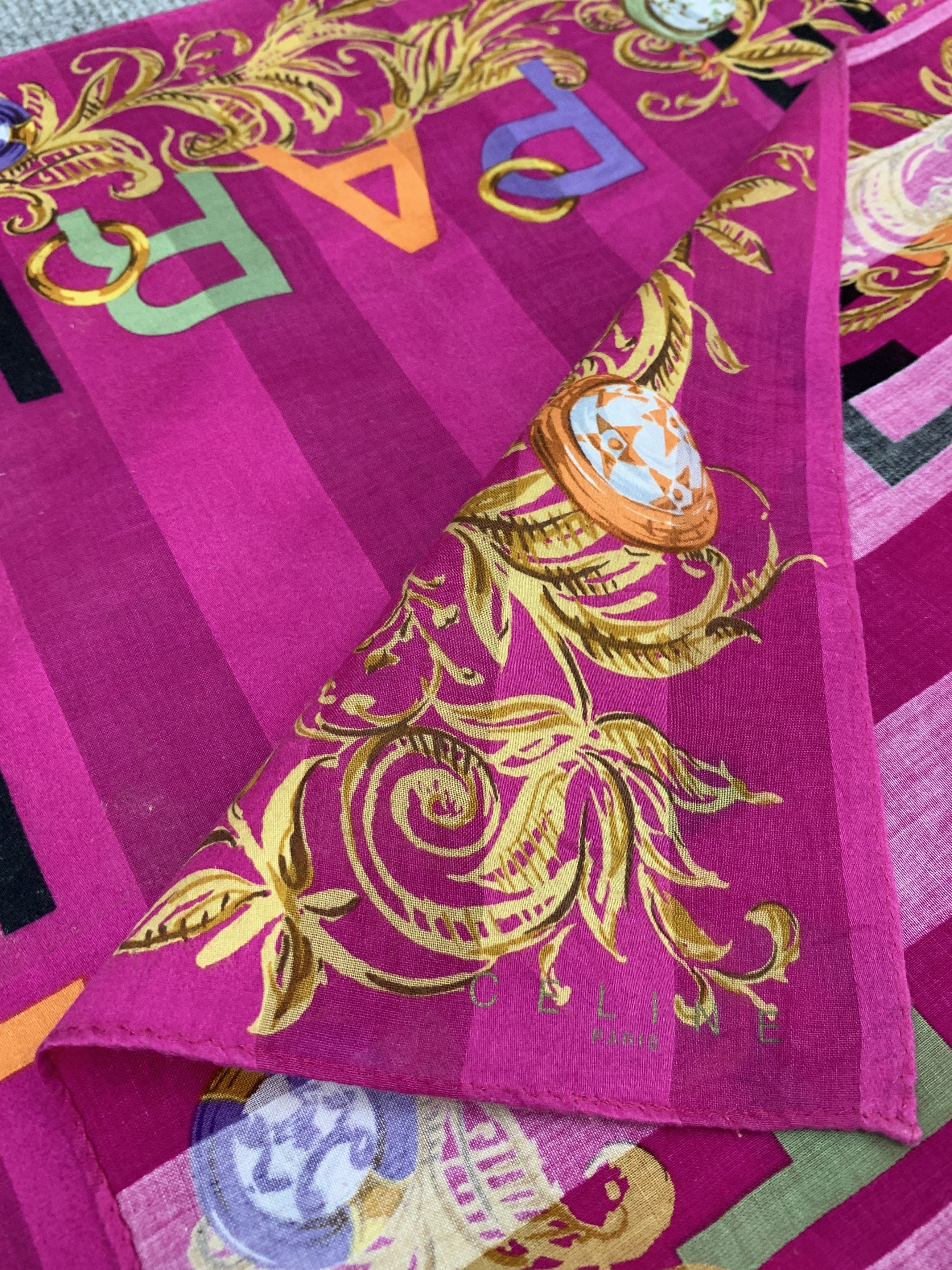Celine × Vintage Vintage Celine Handkerchief/Neckerchief - HKA979 Size ONE SIZE - 7 Thumbnail
