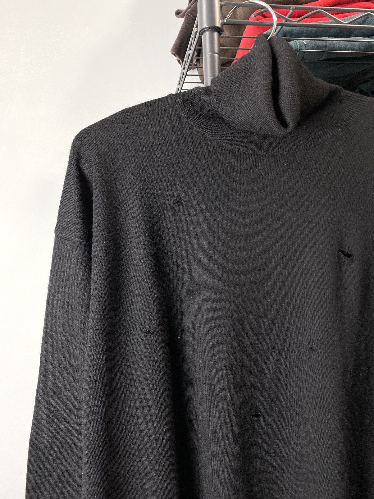 Kenzo Vintage Kenzo Homme Distressed Sweater Luxury Hype Size US XL / EU 56 / 4 - 2 Thumbnail