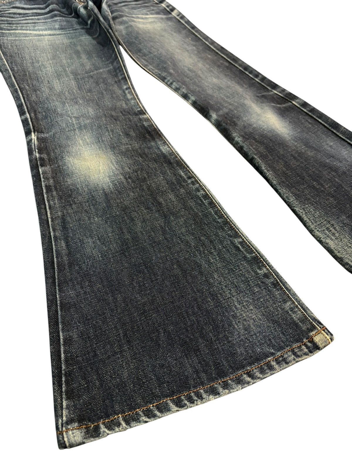Edwin × Japanese Brand × Seditionaries Vintage Y2k Edwin 400 Bootcut Flared Faded Jeans Size US 26 / EU 42 - 3 Thumbnail