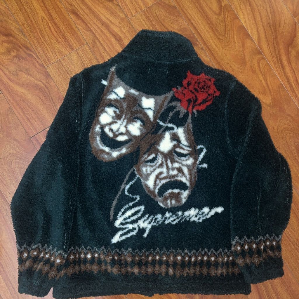 Supreme Drama Mask Fleece Jacket | Grailed