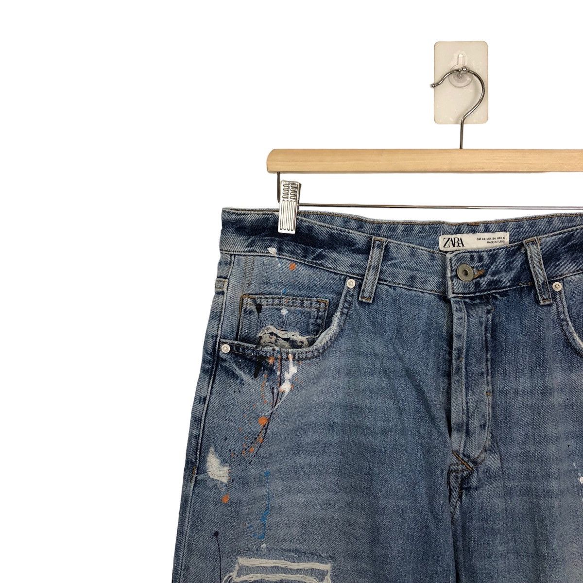 Japanese Brand 🔥RARE DISTRESSED DENIM JEANS ZARA DESIGNER Size US 34 / EU 50 - 5 Thumbnail