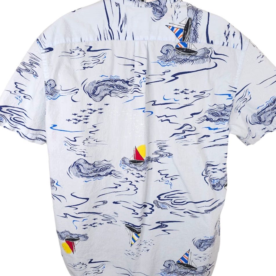 Old Navy Old Navy Shirt Mens 2XL Blue Sailing Camp All Over Print Size US XXL / EU 58 / 5 - 3 Thumbnail