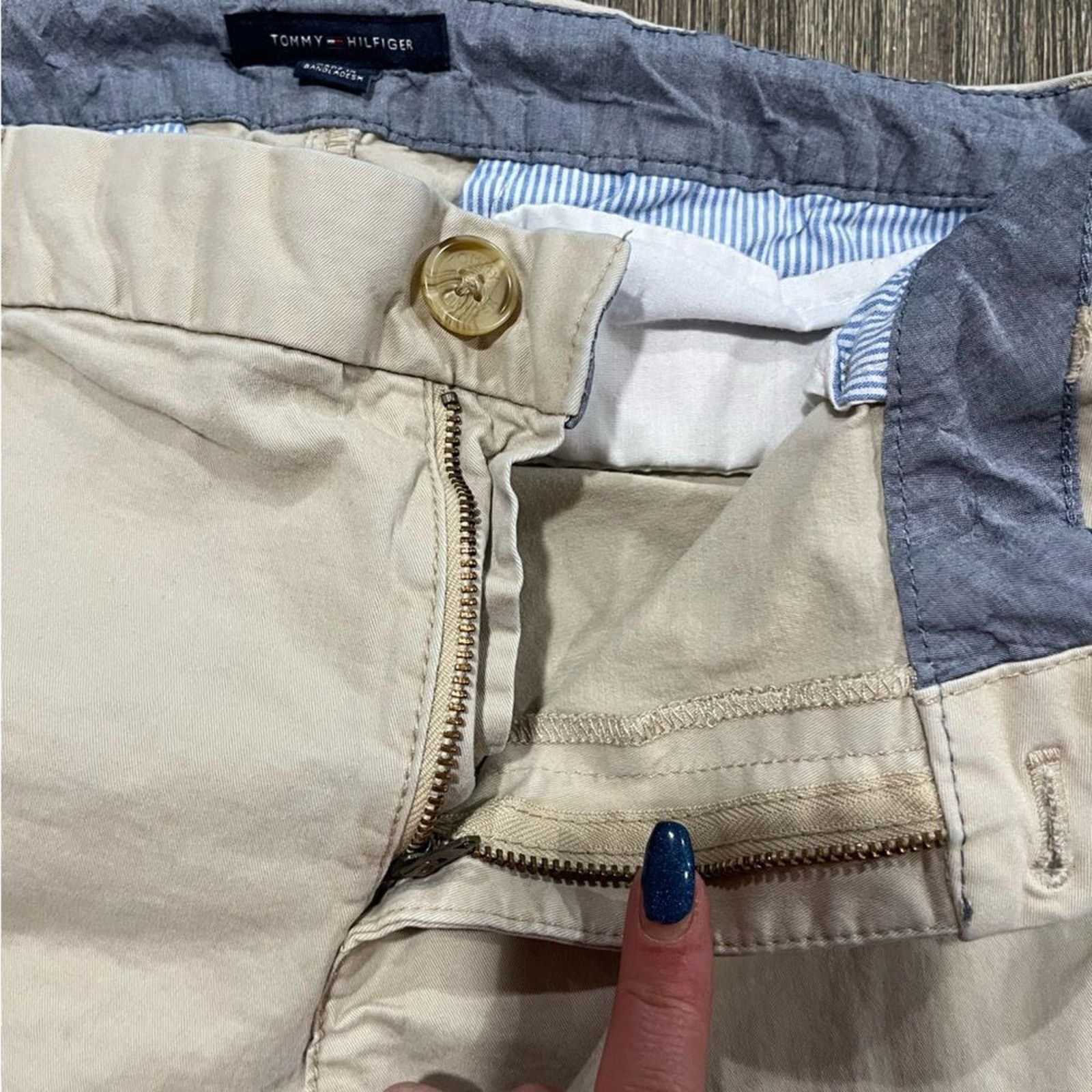 Tommy Hilfiger Tommy Hilfiger Womens Chino Pants Classic Straight Leg 12 Size 34" / US 12 / IT 48 - 6 Thumbnail