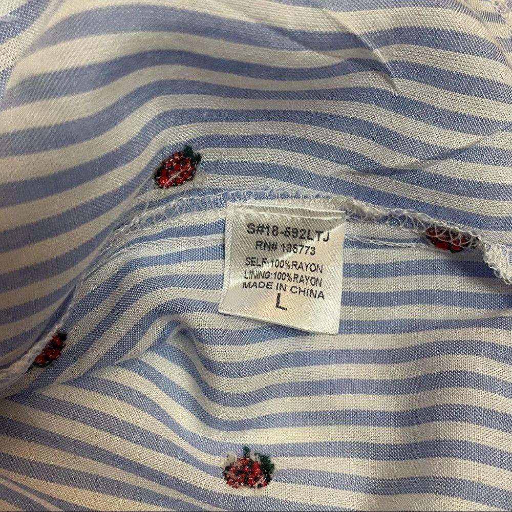 Other NWT New Olivaceous Off Shoulder Crop Top Striped Embroidere Size L / US 10 / IT 46 - 8 Thumbnail