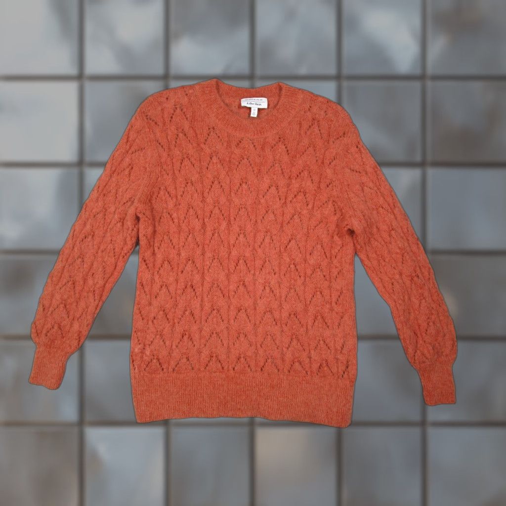 Vintage Los Angeles Atelier & Other Stories Women Orange Crew Neck Long Sleeve Mohair Wool Polyamide Knit Pullover Sweater Small Vintage: No? Size S / US 4 / IT 40 - 1 Thumbnail