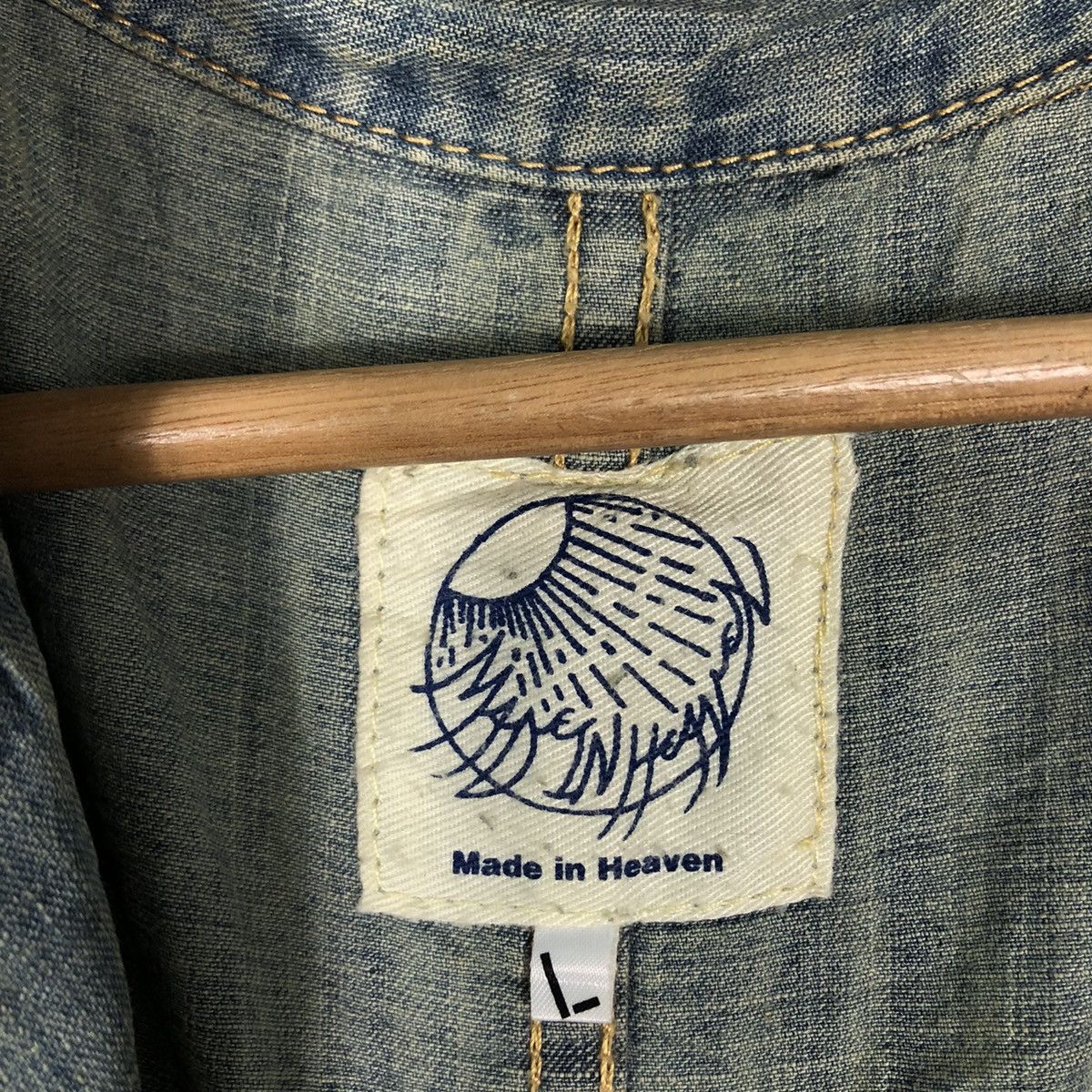 Blue Blue Japan 🔥Denim Work Jacket Blue Blue Made in Heaven Japan Size US L / EU 52-54 / 3 - 13 Thumbnail