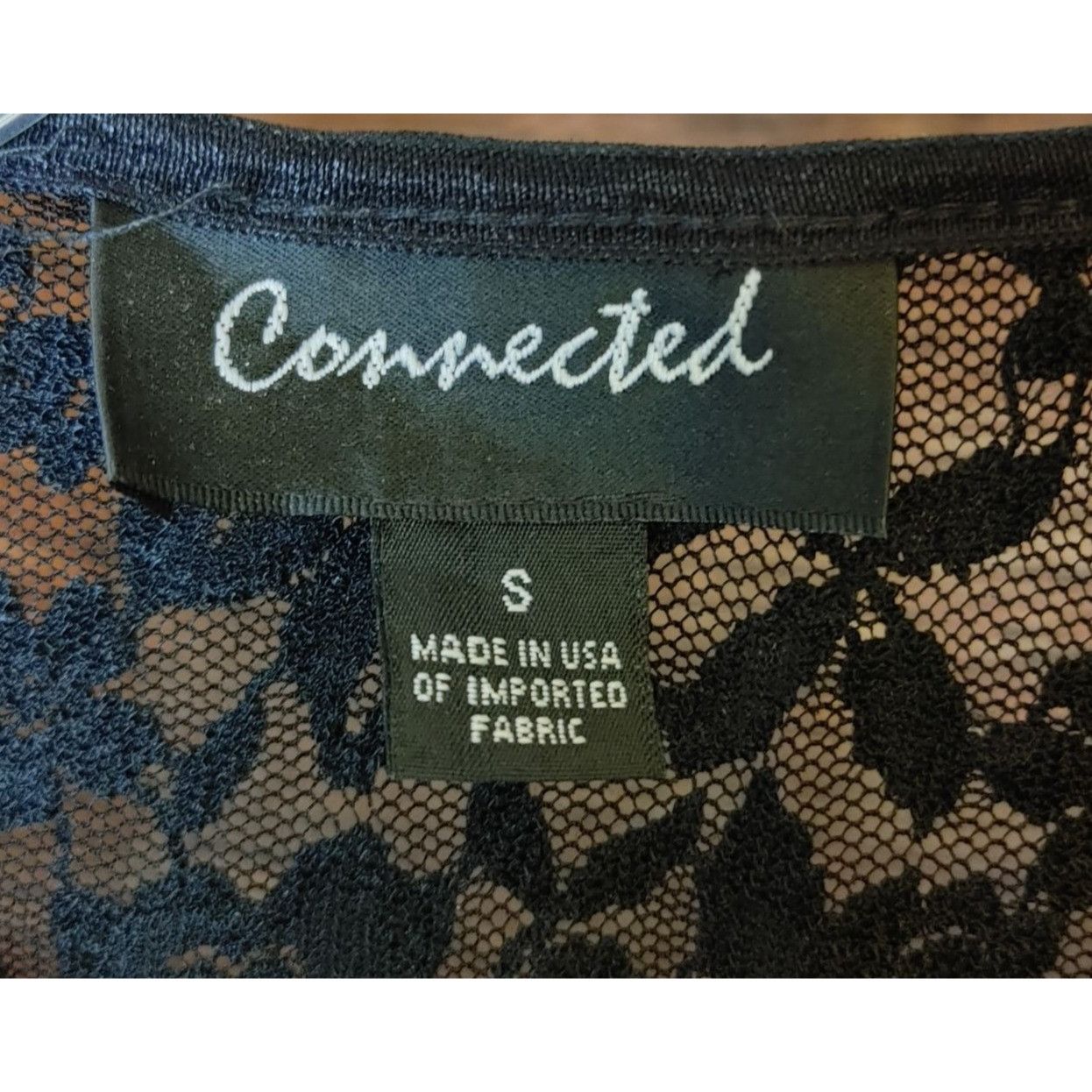 Vintage Connected 2-Piece Black Dress with Lace Shaw Size S Size S / US 4 / IT 40 - 3 Thumbnail