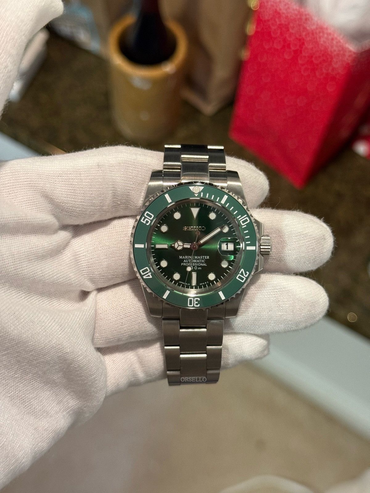 Seiko Seiko mod watch submariner hulk 40mm Size ONE SIZE - 2 Thumbnail