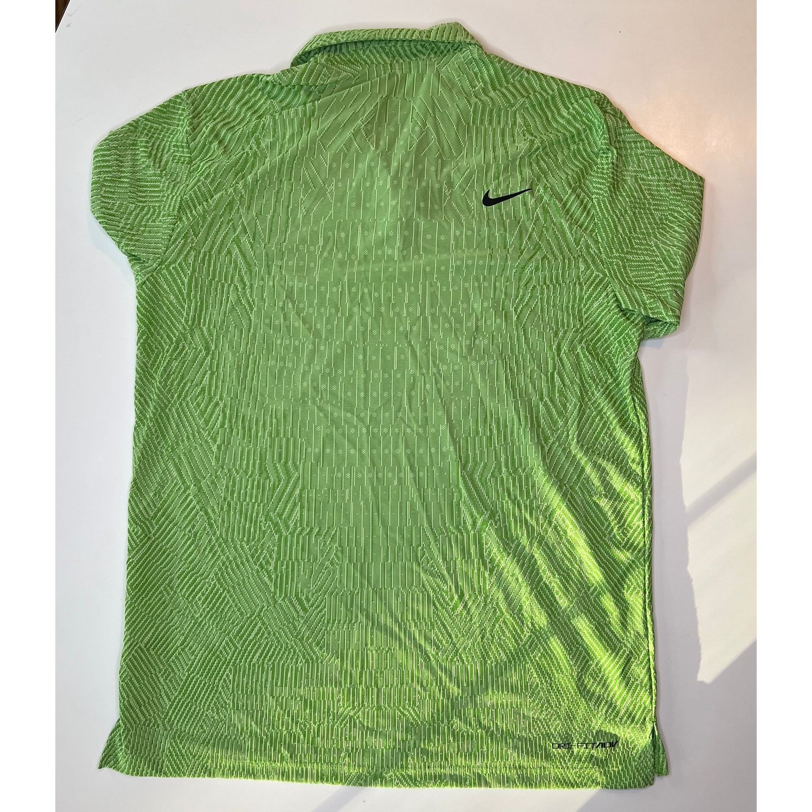 Nike Nike Dri-Fit Tour Textured Golf Polo Green Size Medium Men's Size US M / EU 48-50 / 2 - 2 Thumbnail