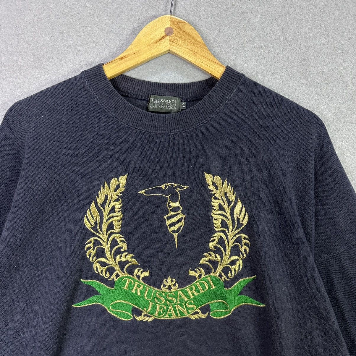 Trussardi Vintage Trussardi Jeans Crest Sweatshirt 90s Size US XL / EU 56 / 4 - 2 Thumbnail