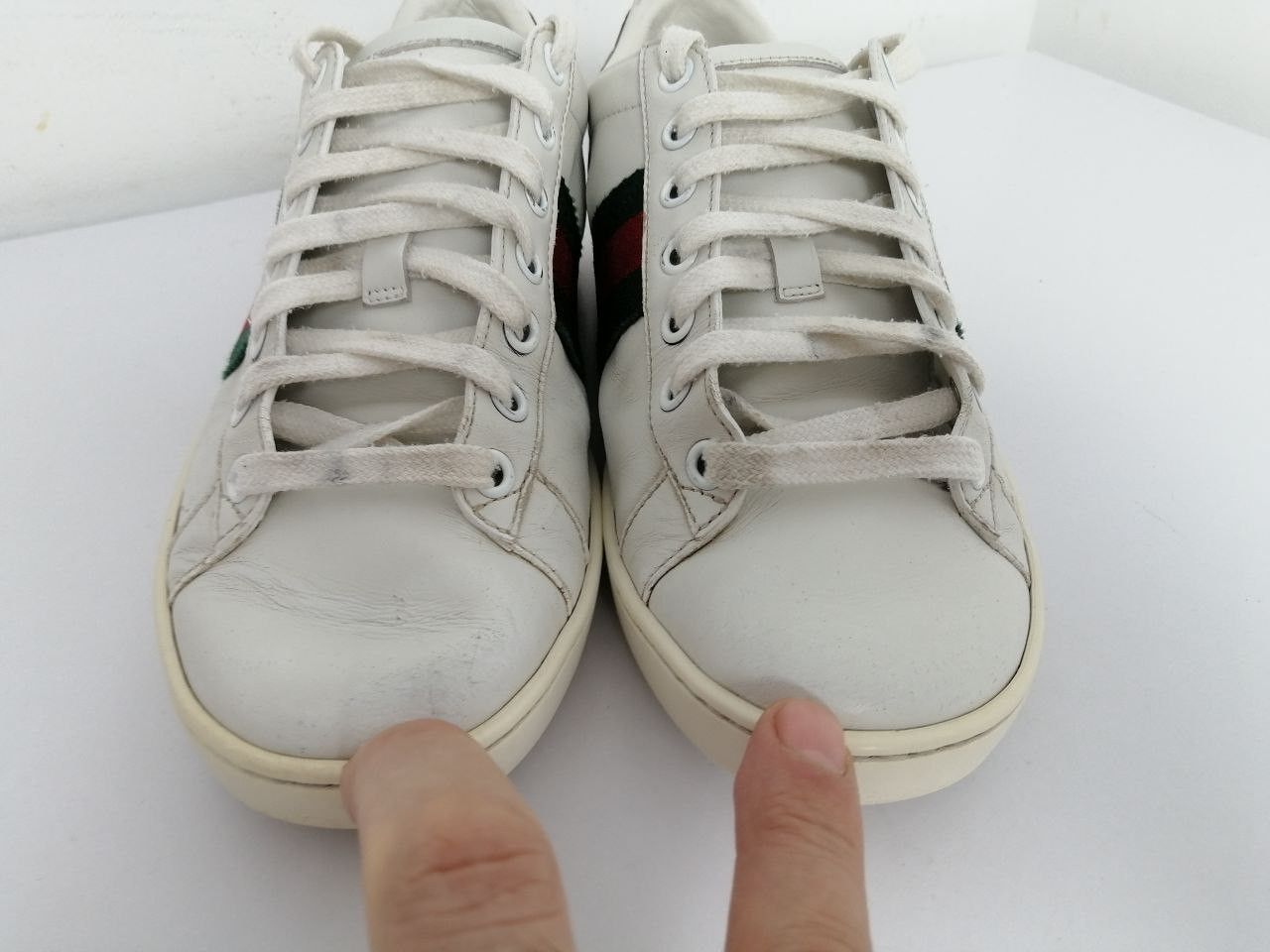 Gucci Gucci White Ace Sneakers Size US 6.5 / IT 36.5 - 11 Thumbnail