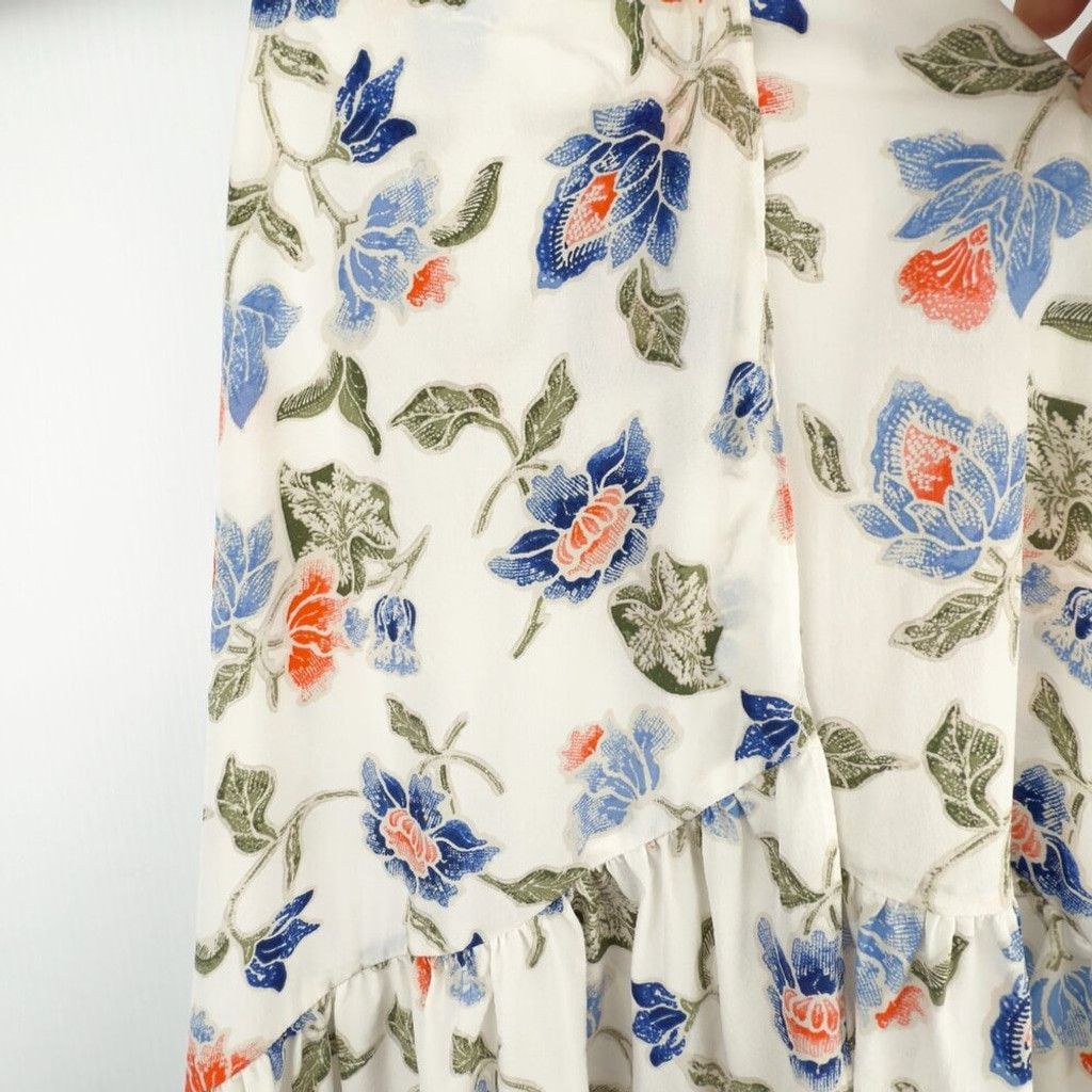 Joie JOIE Derwen Floral Ruffle Hem White Summer Boho Top Size S Size XS / US 0-2 / IT 36-38 - 10 Thumbnail