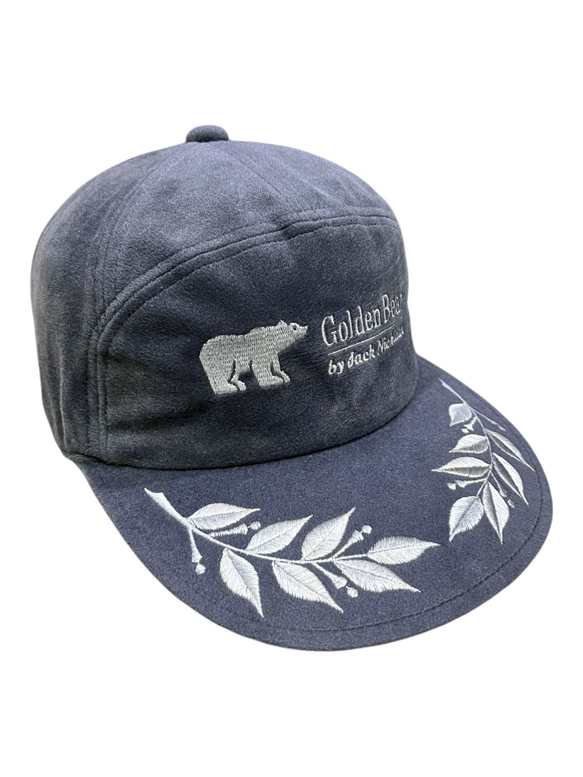 Golden Bear 🔥90’s GOLDEN BEAR 7 Panel Strapback Poly-Velvet Podium Hat Size ONE SIZE - 3 Thumbnail