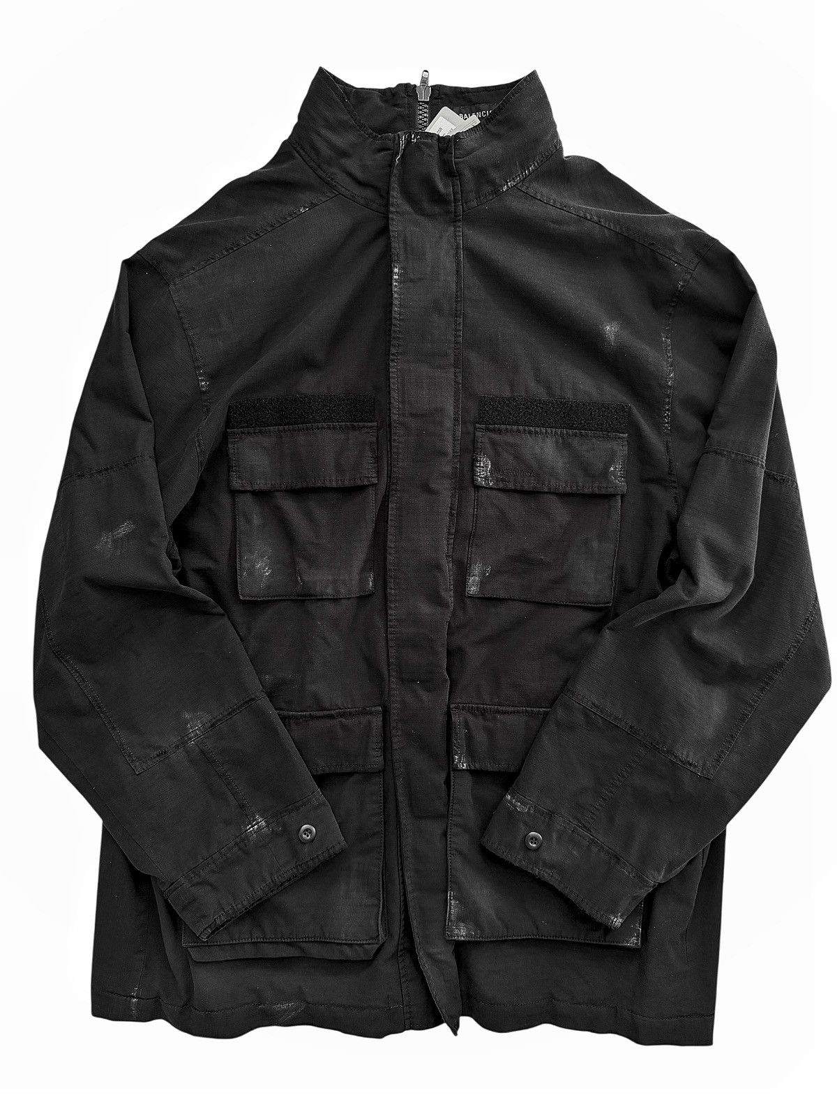 Balenciaga $4,690 Mud Show Double Sided Front Zip Military Parka Size US XXL / EU 58 / 5 - 3 Thumbnail