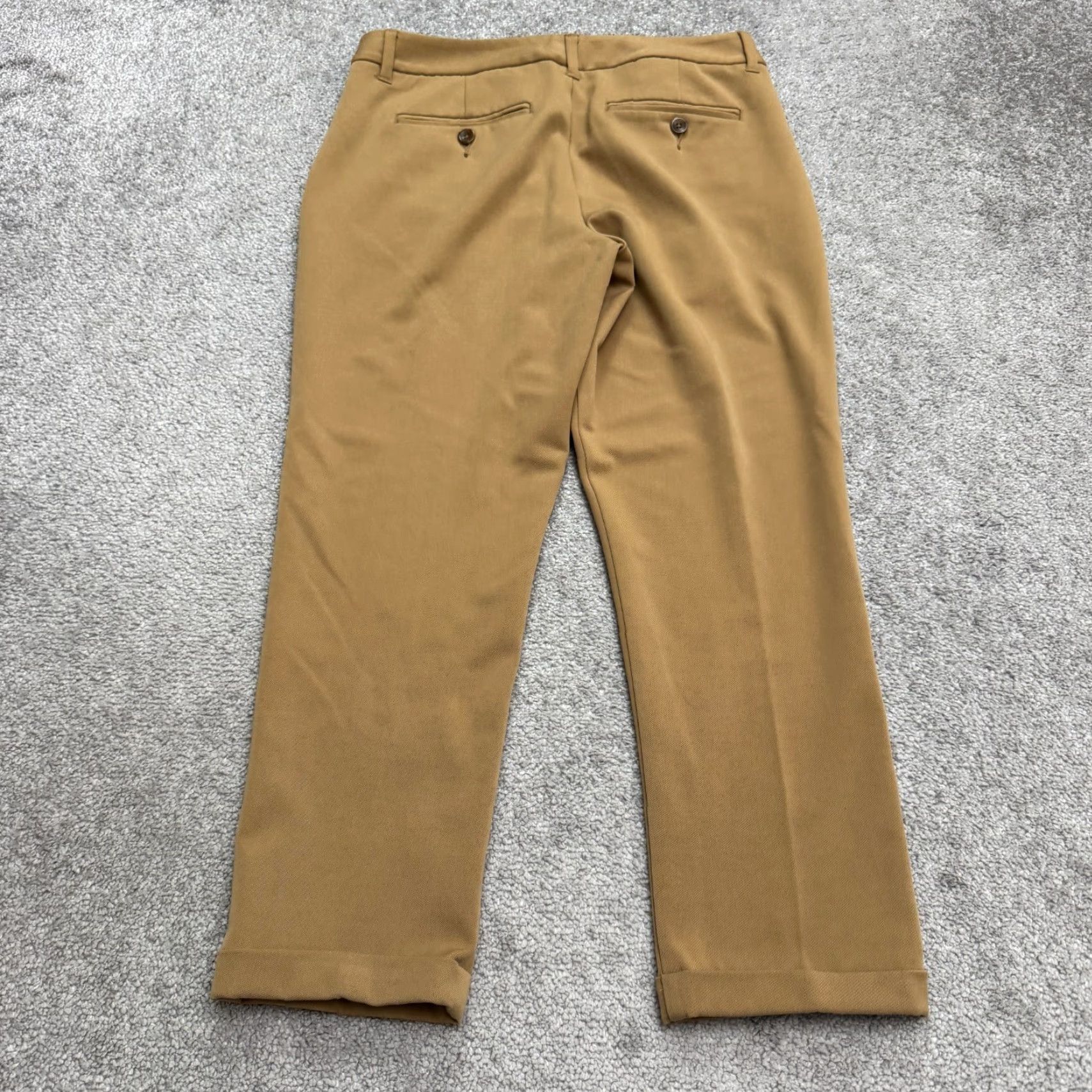 Old Navy Old Navy Womens 4 Khaki Brown Mid Rise Cuffed Straight Leg Ankle Pants Size 27" / US 4 / IT 40 - 2 Thumbnail