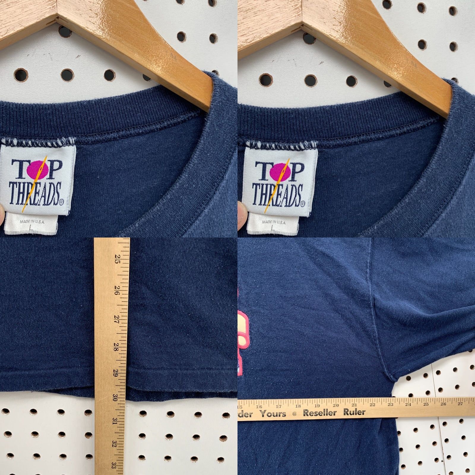 Vintage VINTAGE 90s USNA MOM Shirt Womens XL Navy Blue Floral Single Stitch 23x30 Size XL / US 12-14 / IT 48-50 - 9 Thumbnail
