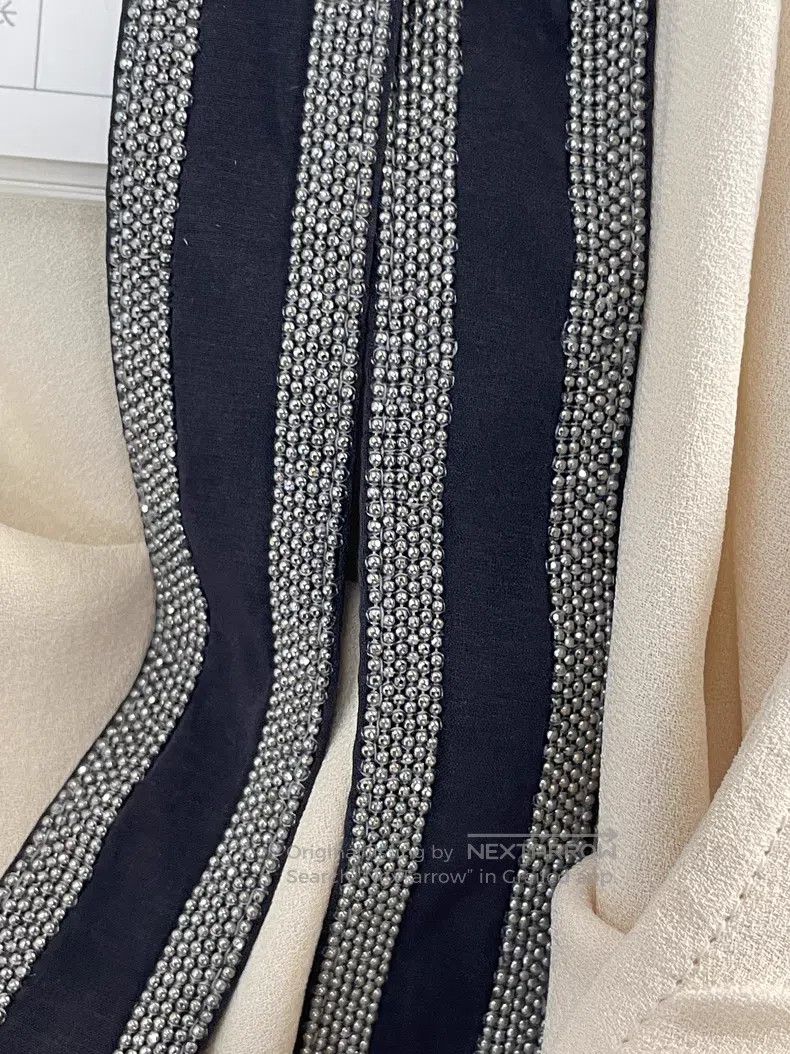 Brunello Cucinelli Brunello Cucinelli Beige Beaded Silk Vest Size M / US 6-8 / IT 42-44 - 9 Thumbnail