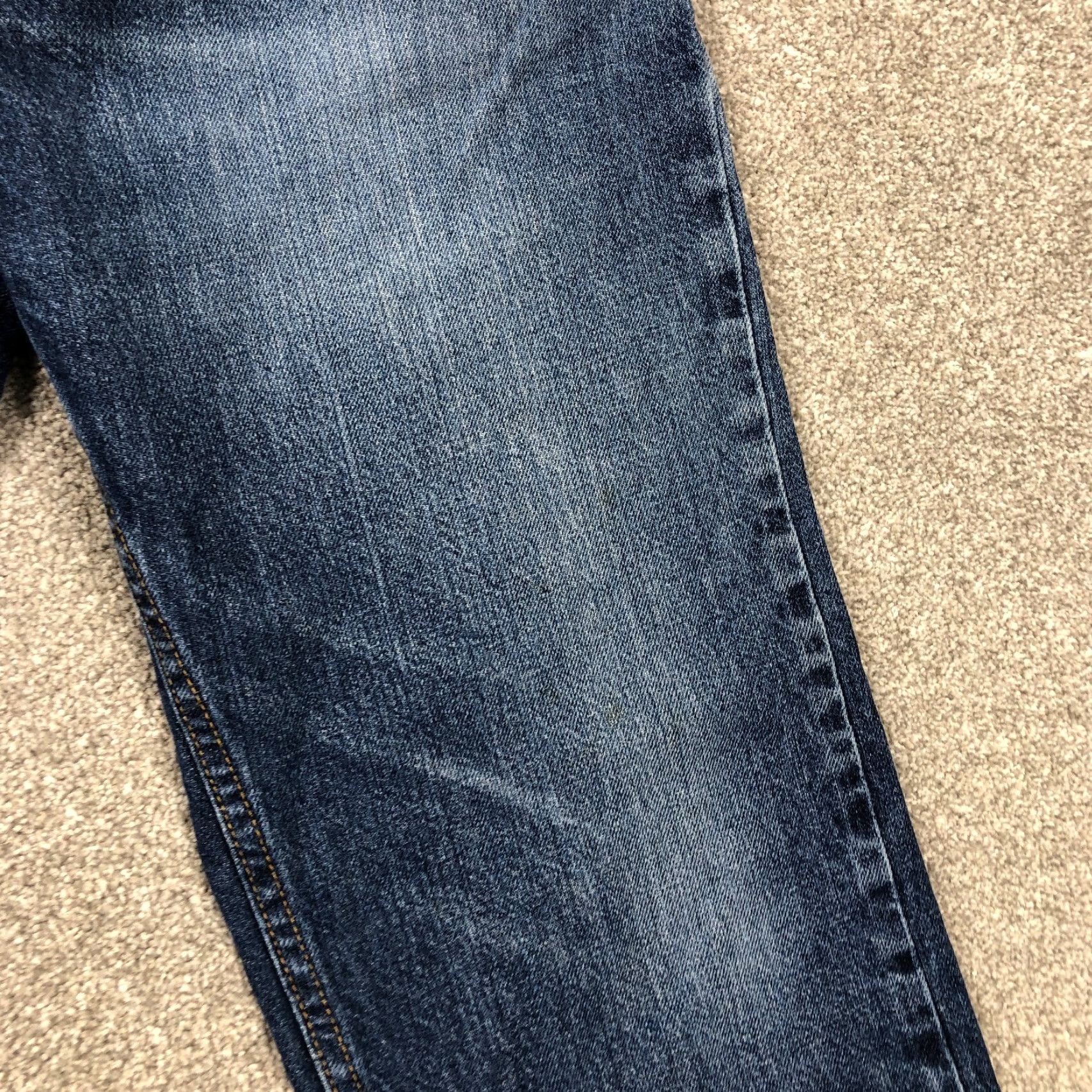 Lee Vintage Lee Jeans Men 36x30 Straight Regular Fit Medium Wash Distressed 5-Pocket Denim Jeans Mens Bloodline Lee Regular Fit Jeans Size US 36 / EU 52 - 4 Thumbnail