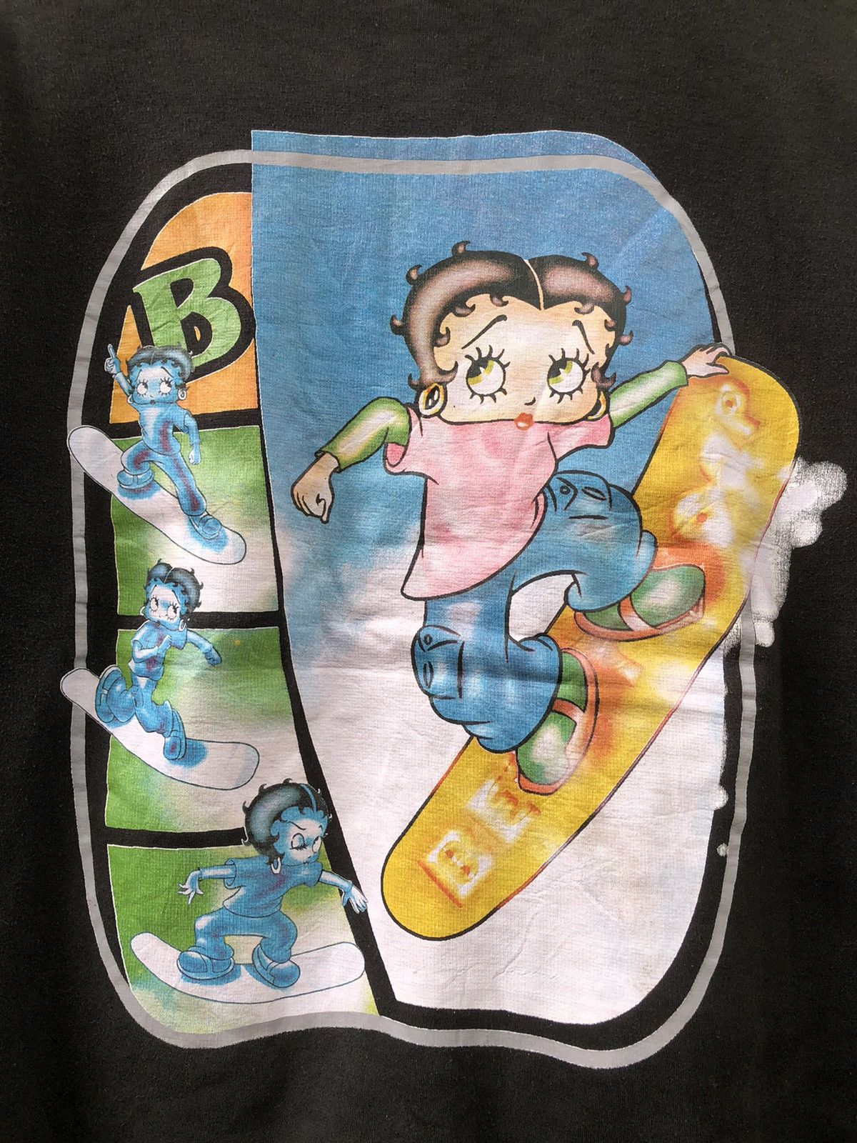 Cartoon Network × Japanese Brand × Vintage Vintage Y2K Betty Boop Snowboard Backhit Tshirt Size US L / EU 52-54 / 3 - 2 Thumbnail