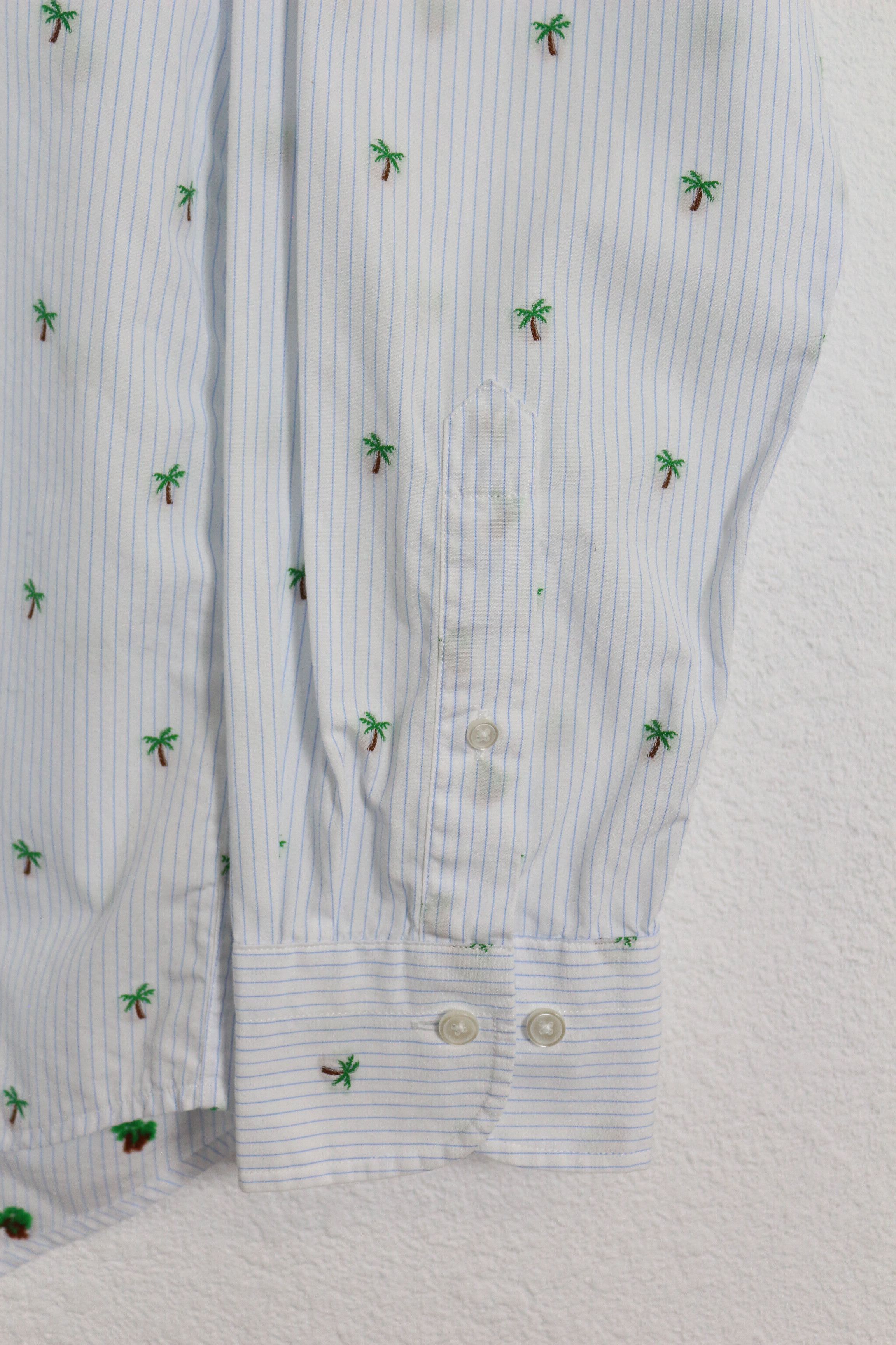 Gant × Vintage Gant Palm Tree Printed Striped Oxford Shirt Preppy NZ Size US XL / EU 56 / 4 - 3 Thumbnail
