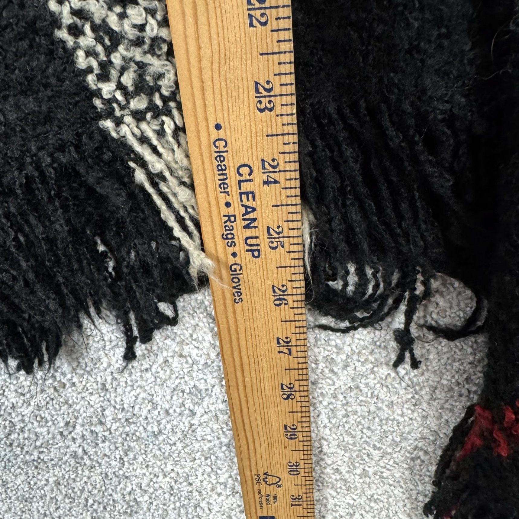 Vintage VINTAGE Plaid Turtleneck Cape Poncho Shawl Fringe Knit Cozy Cabincore Lagenlook Layering Size ONE SIZE - 3 Thumbnail