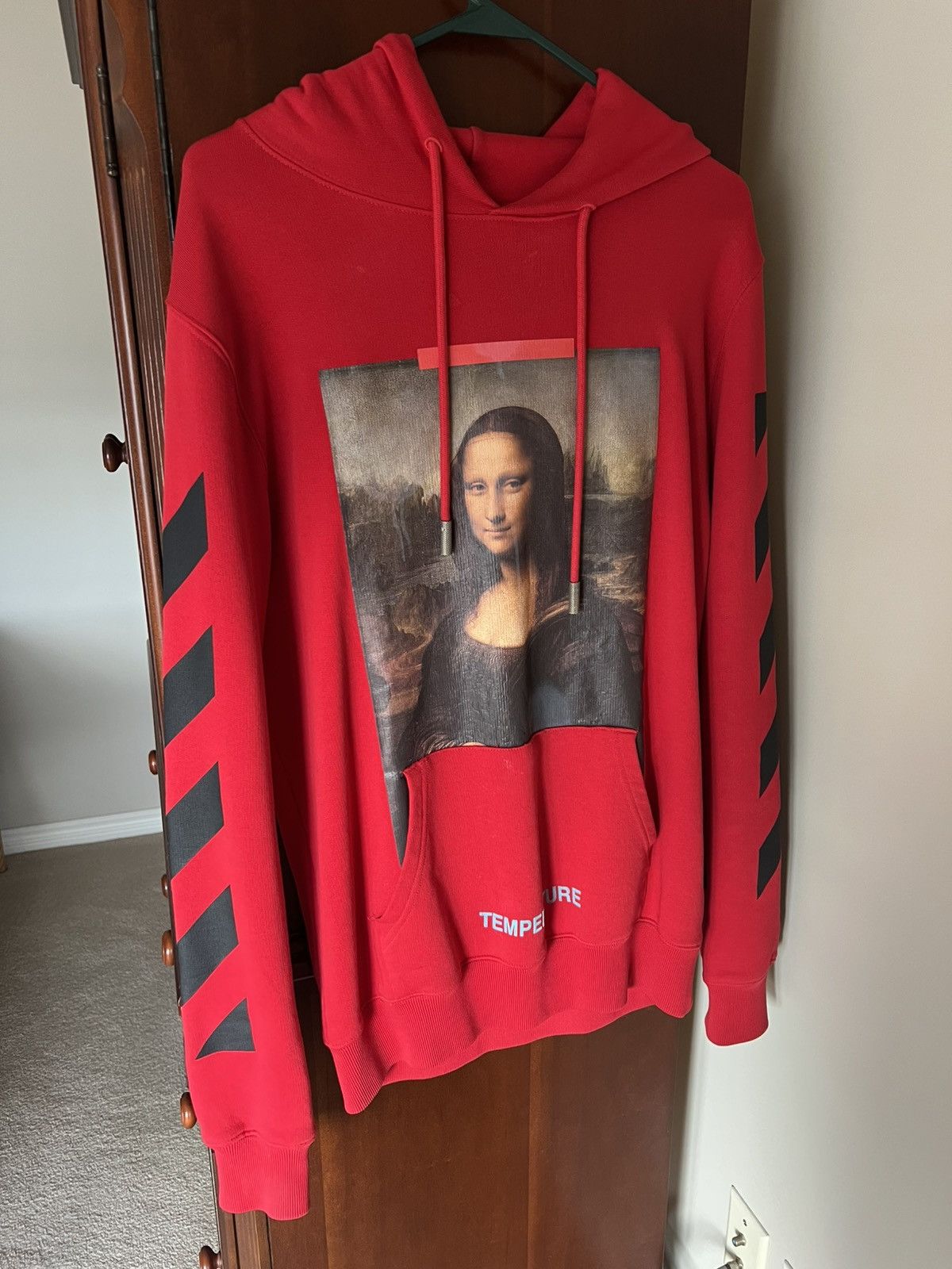 Off-White Off White Red Mona Lisa Hoodie Size US XXS / EU 40 - 1 Thumbnail