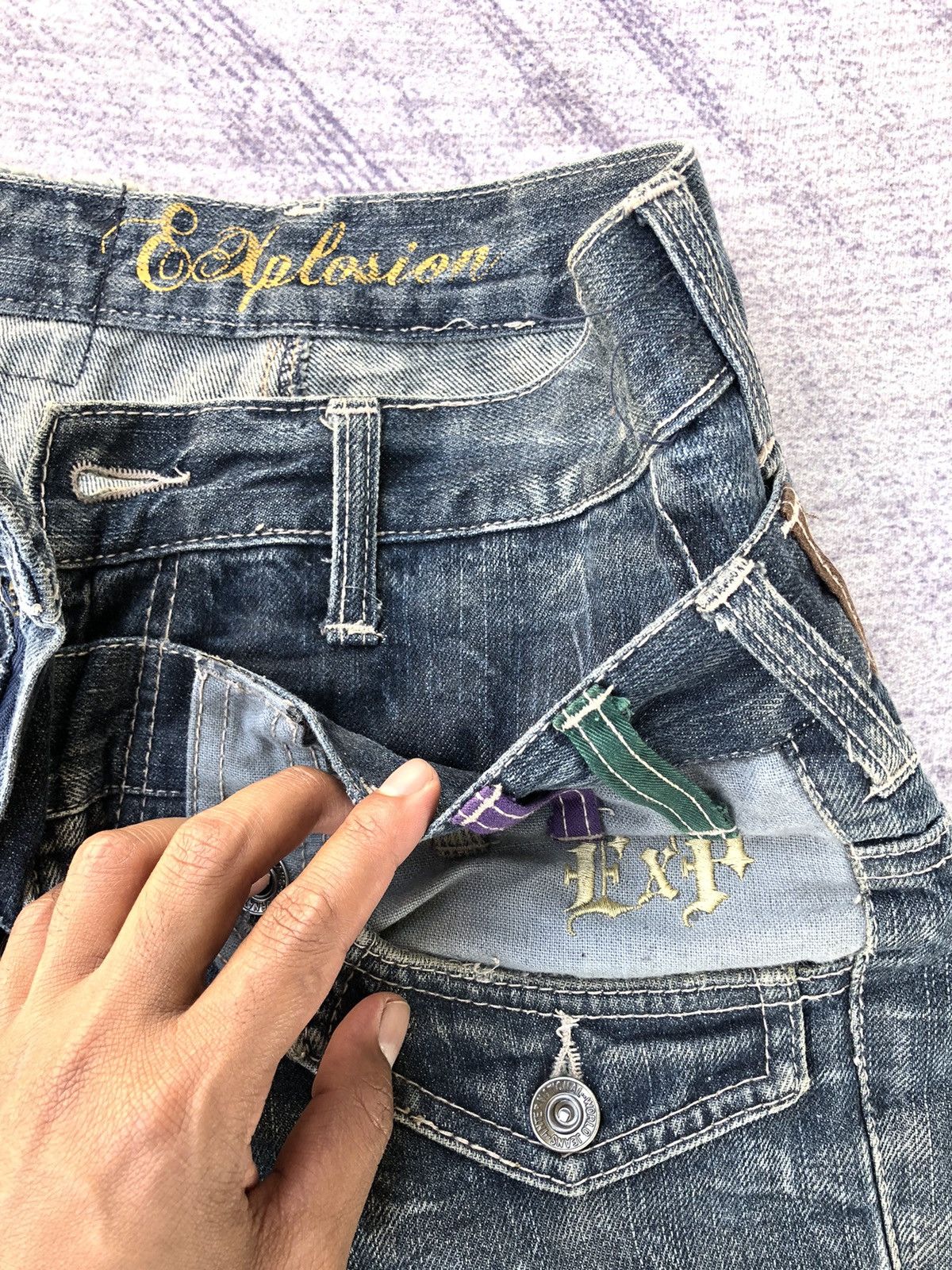 Japanese Brand × Jean Vintage Clothing Double Waist Jeans/Denim Size US 29 - 8 Thumbnail