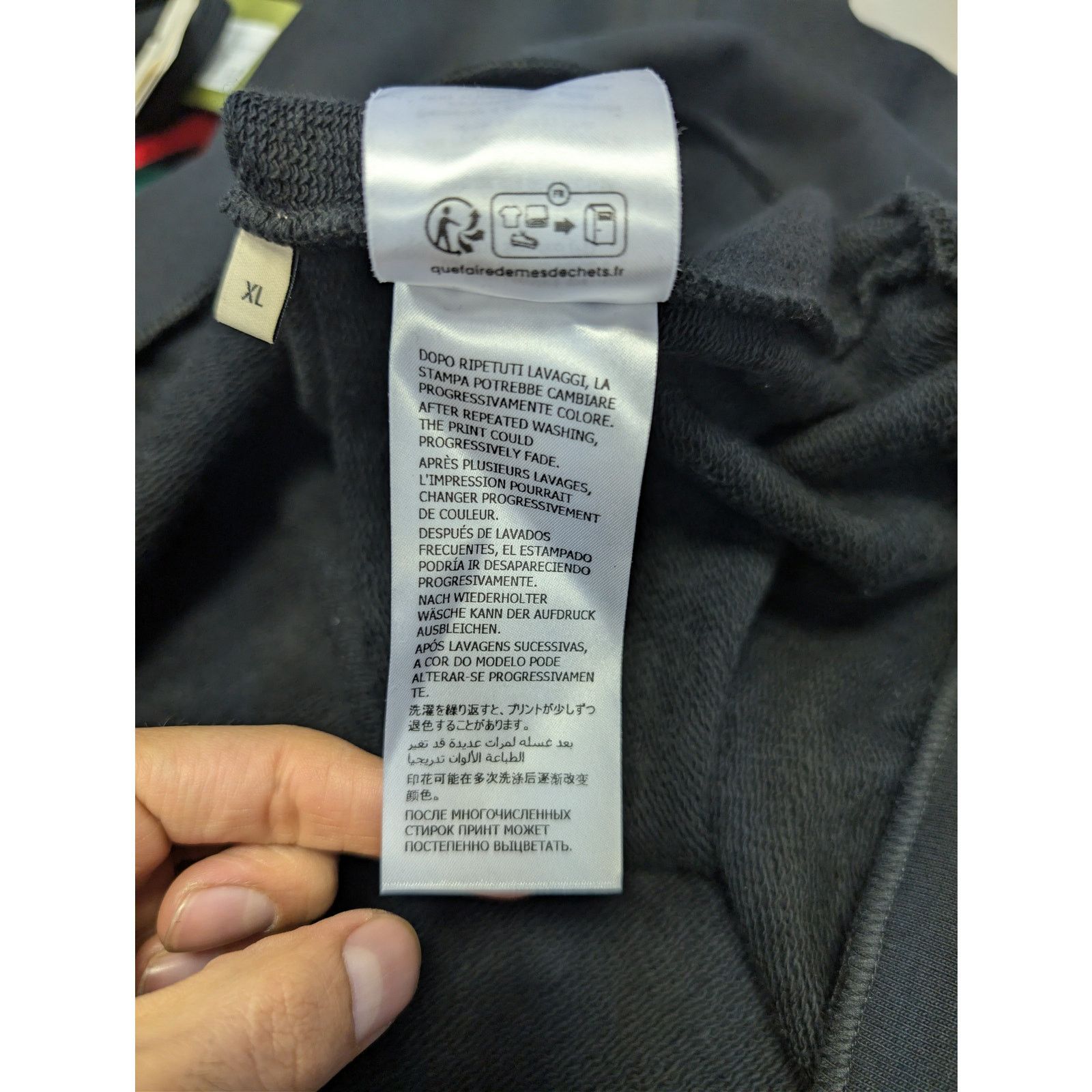 Gucci o1rshd1 Light Felted Cotton Jersey Hooded Sweatshirt Black Size US XL / EU 56 / 4 - 21 Thumbnail