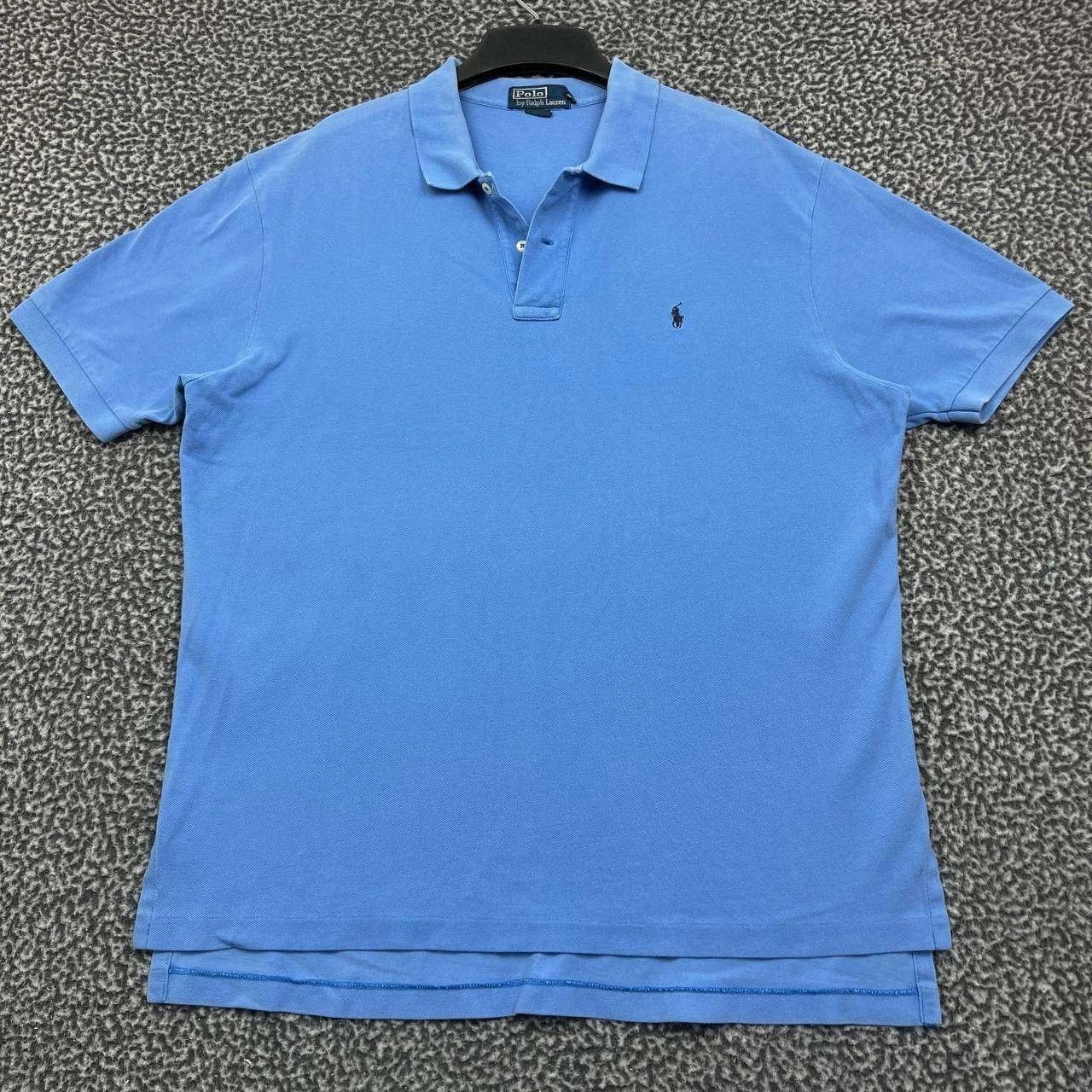 Polo Ralph Lauren Vintage Polo Ralph Lauren Polo Shirt Men XL Blue Cotton Size US XL / EU 56 / 4 - 1 Thumbnail