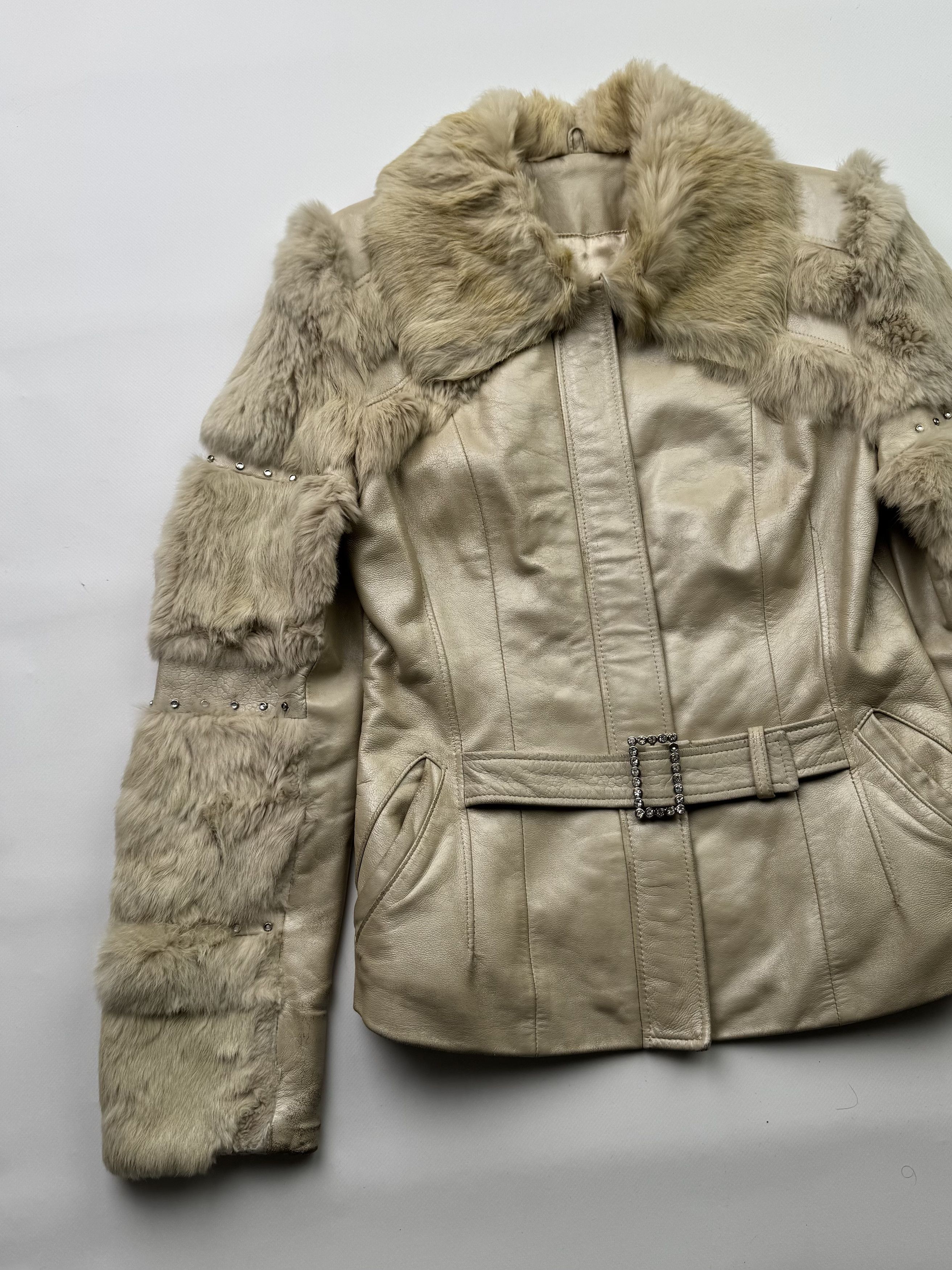 Vintage Vintage Real Fur/Leather Cropped Jacket B562(V355)E2 Size S / US 4 / IT 40 - 2 Thumbnail