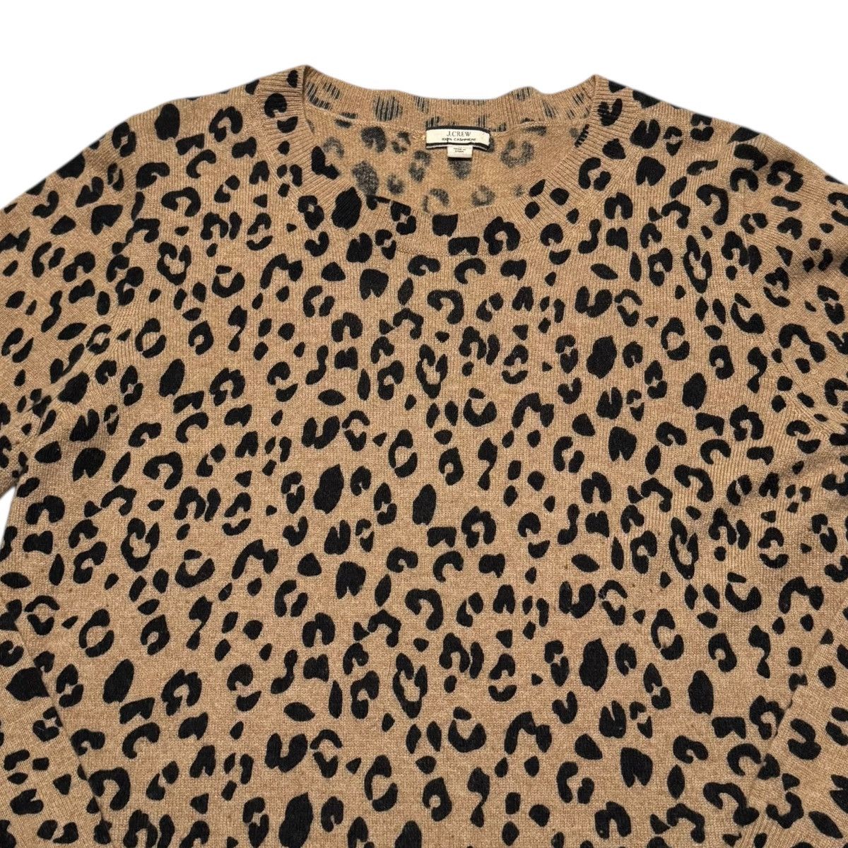 J.Crew J. Crew Leopard Print Cashmere Sweater Women's Large Size L / US 10 / IT 46 - 2 Thumbnail