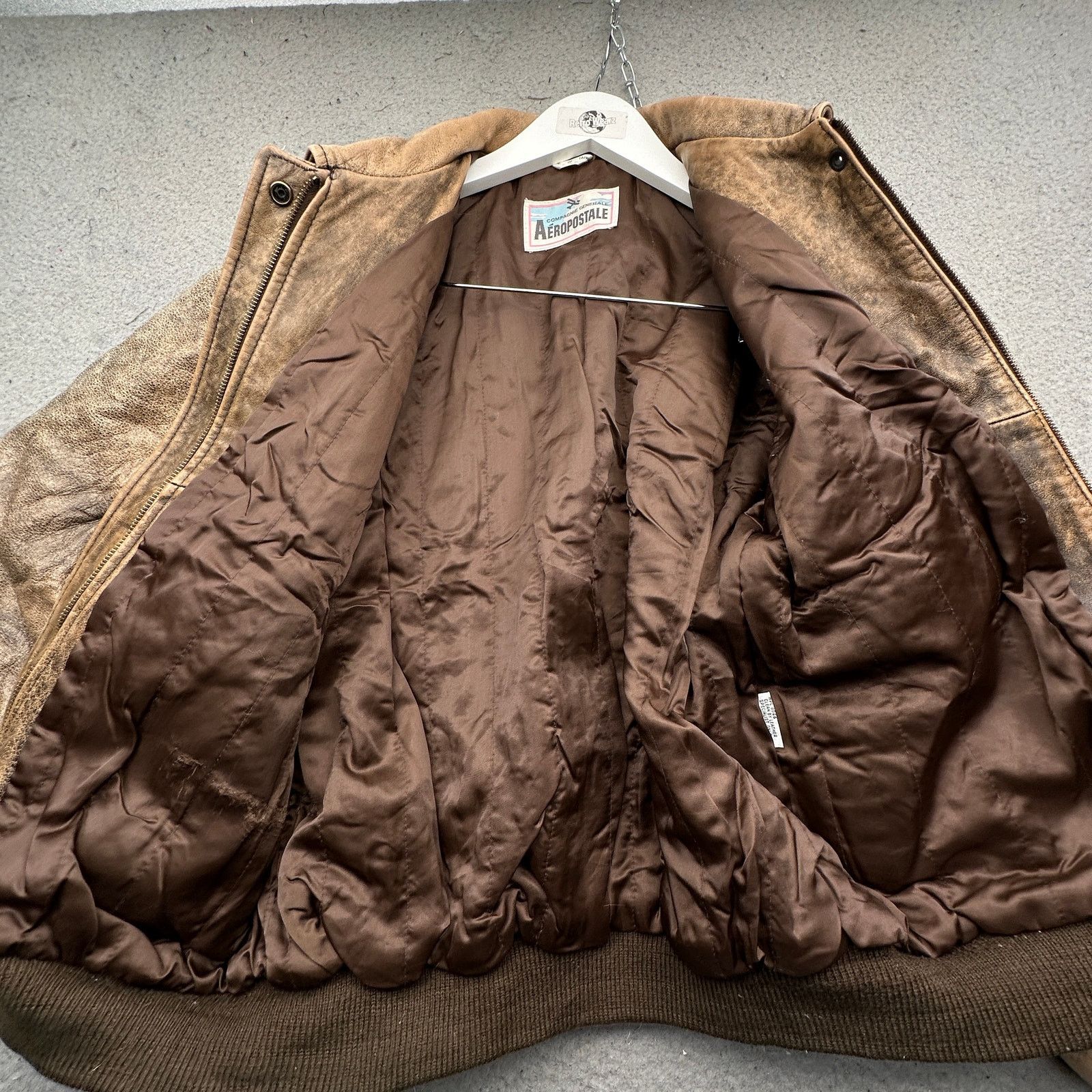 Aeropostale Vintage Aeropostale A-2 Bomber Leather Jacket Medium Flight Size US M / EU 48-50 / 2 - 12 Thumbnail