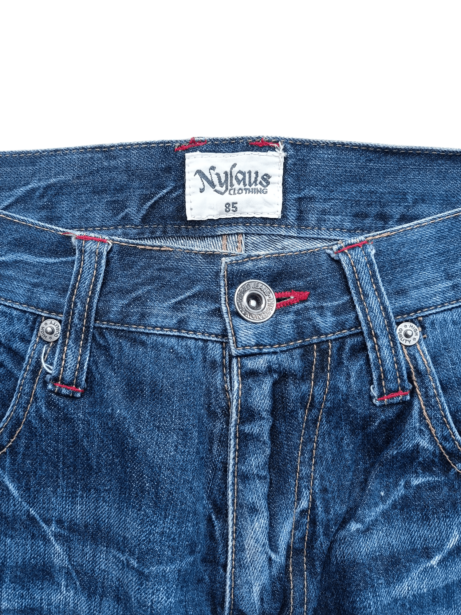 Japanese Brand FLARED 💥 JAPANESE BRAND NYLAUS ANGEL WING EMBROIDERY DENIM Size US 32 / EU 48 - 16 Thumbnail