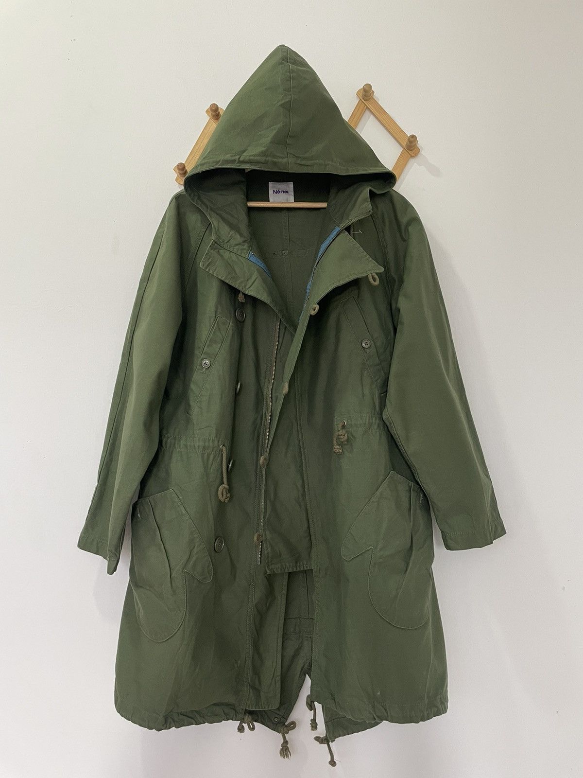 image of Issey Miyake x Ne Net Ne-Net Green Military Fishtail Parka Size 3, Women's