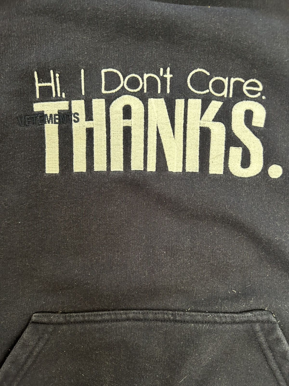 VTMNTS × Vetements Vetements “I Don’t Care” Pullover Hoodie Size US XS / EU 42 / 0 - 2 Thumbnail