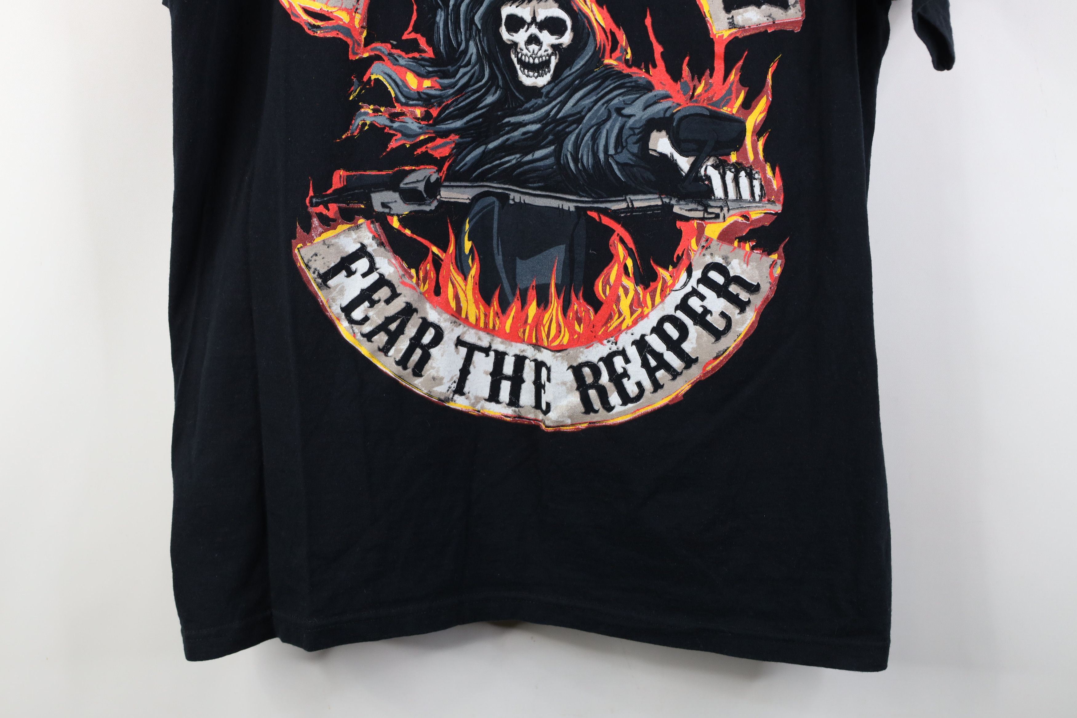 Vintage Y2K Sons of Anarchy Fire Flames Fear the Reaper T-Shirt Size US XL / EU 56 / 4 - 3 Thumbnail