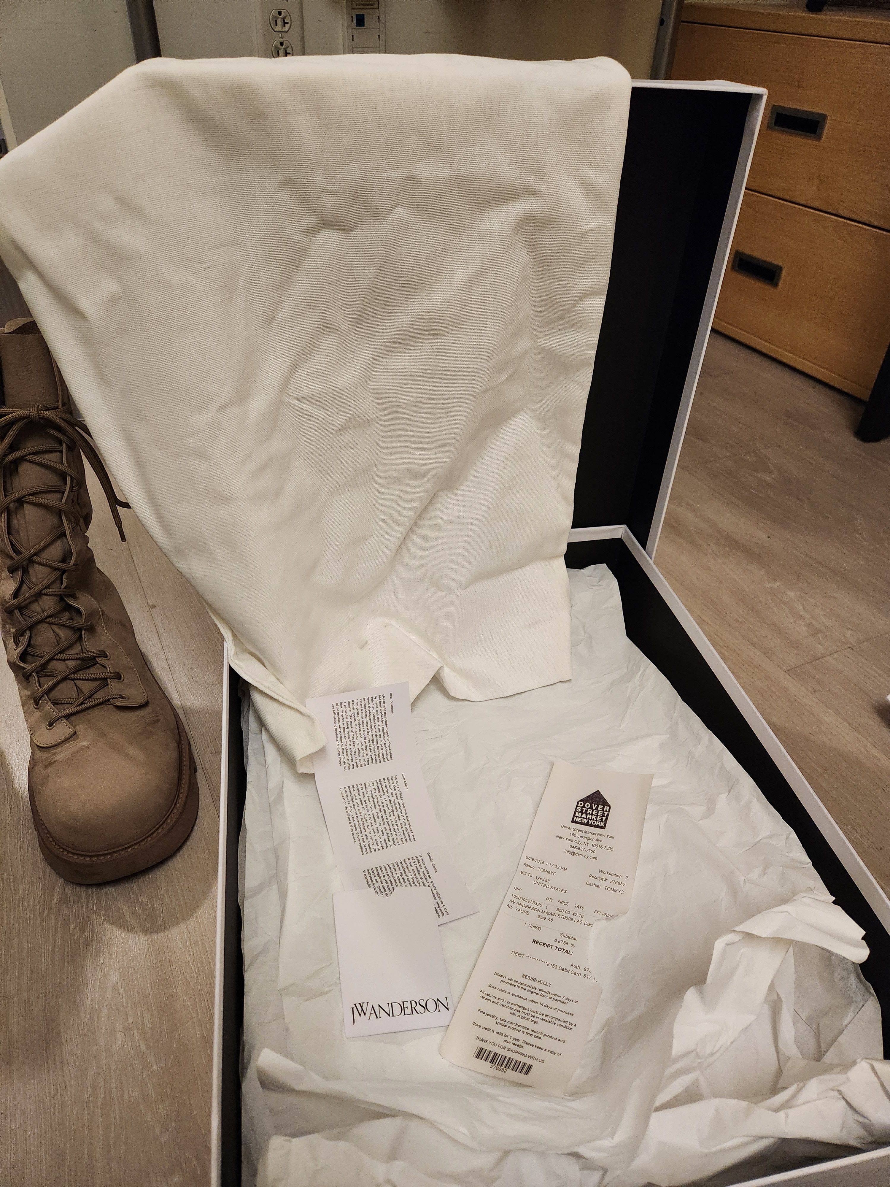JW Anderson S/S 25 Lambskin Suede Lace-Up Combat Boots Size US 12 / EU 45 - 7 Thumbnail