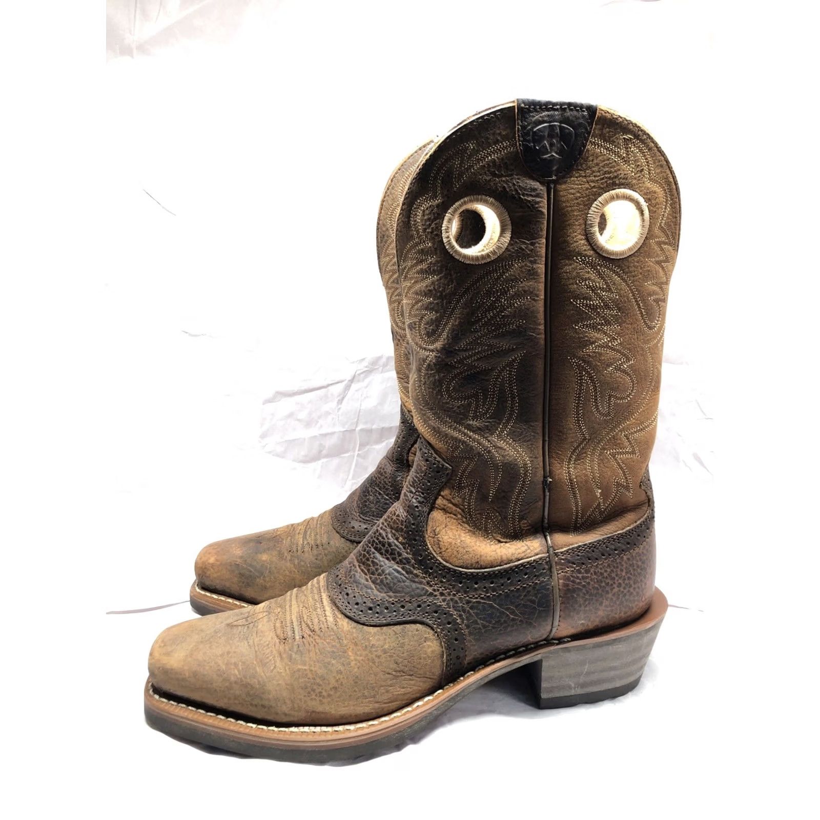 Ariat ARIAT Icon Mens Heritage Roughstock Square Toe Leather Western Boots 10.5 B Mens Boots Brown Leather Western Square Toe Heritage Roughstock Size US 11 / EU 44 - 4 Thumbnail