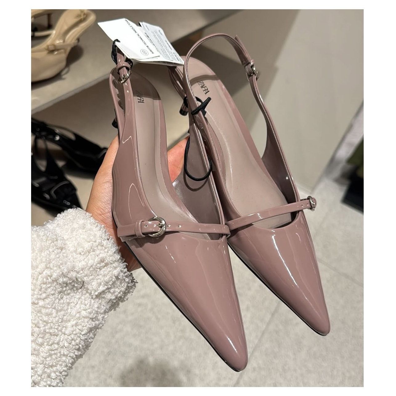 Zara ZARA Pointed Toe Kitten Heels NWT Size US 10 / IT 40 - 7 Thumbnail