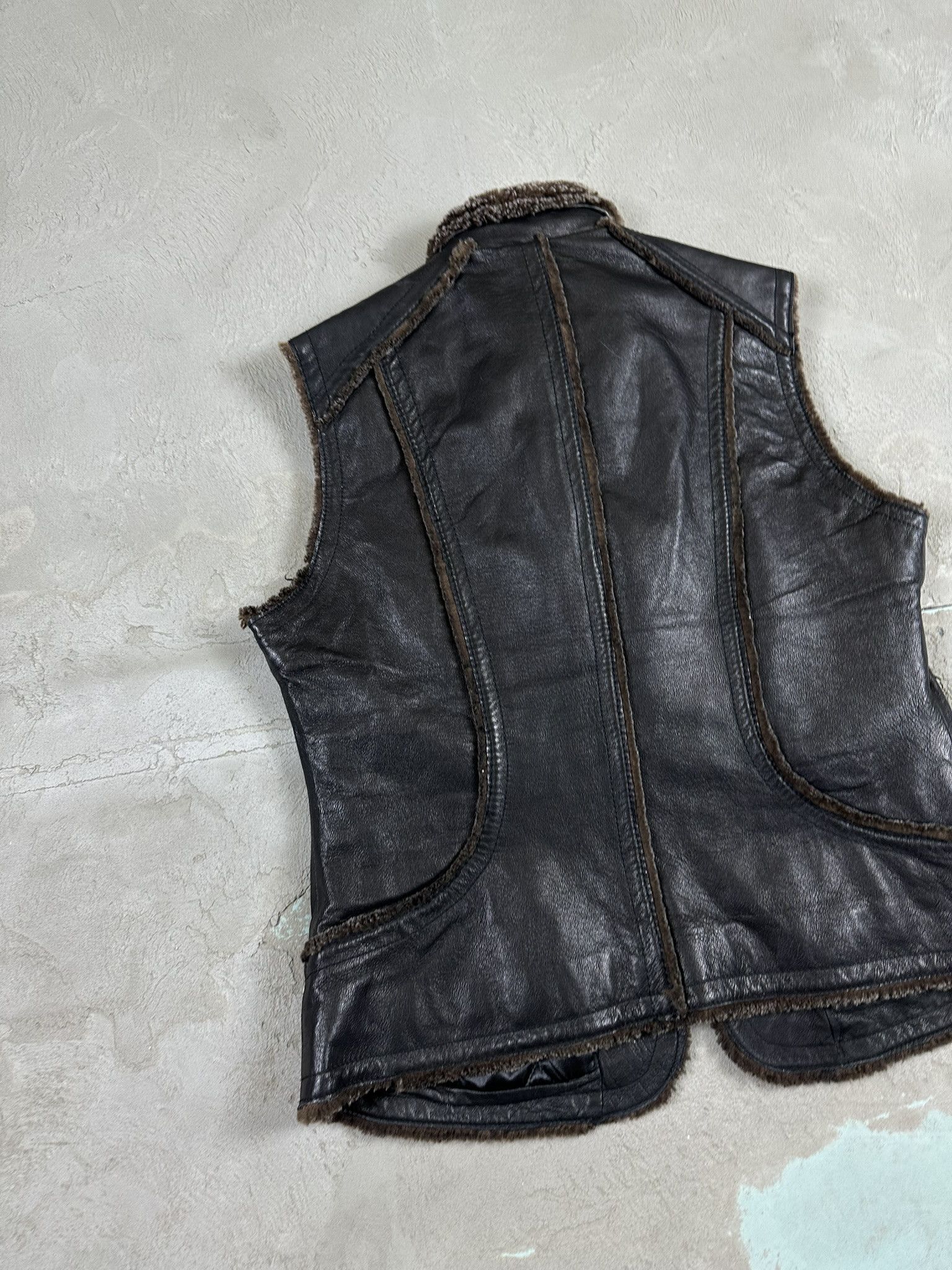 Japanese Brand 90s Vintage Leather Avant Garde Vest Size M / US 6-8 / IT 42-44 - 6 Thumbnail