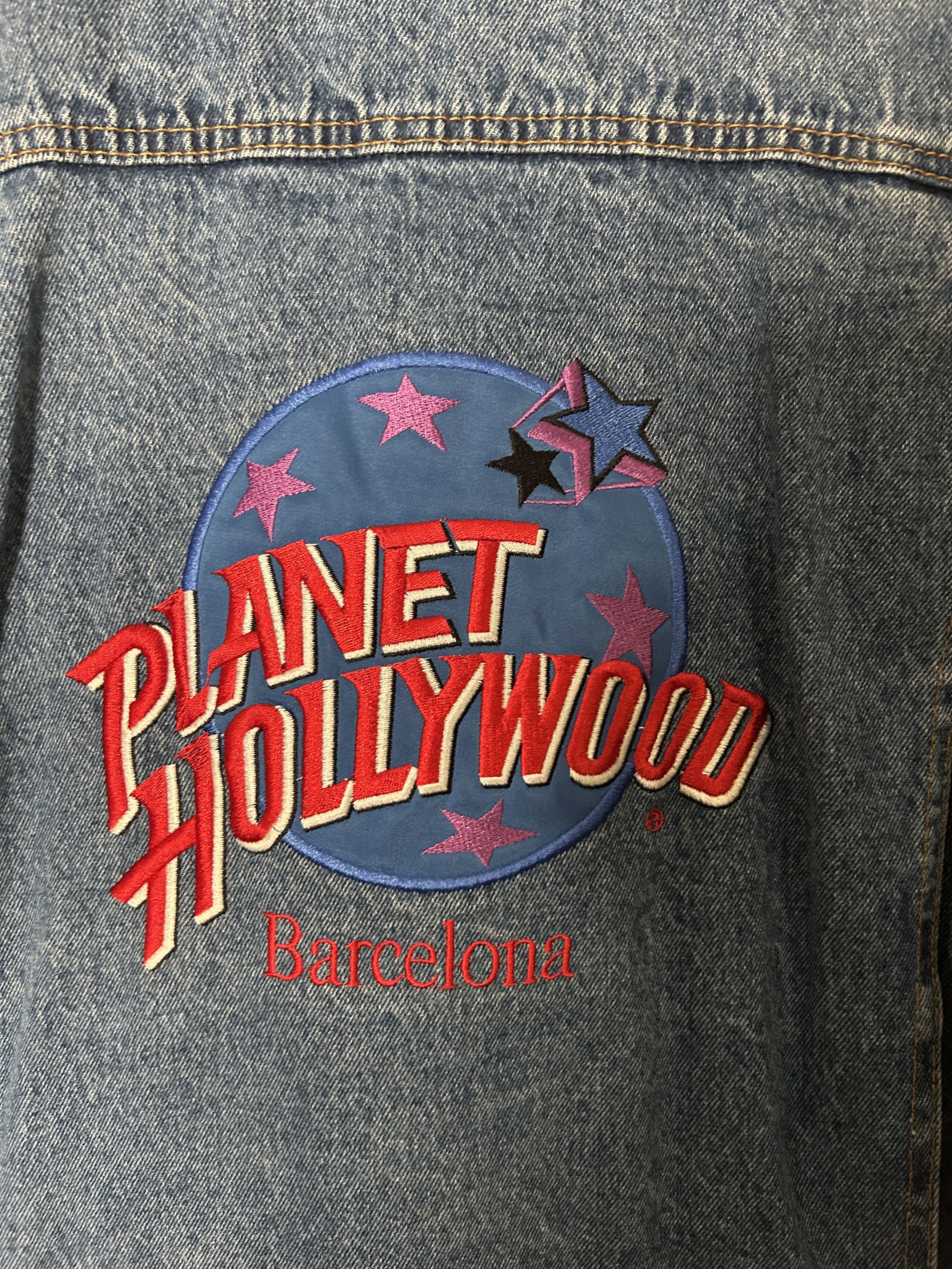 Planet Hollywood Vintage 90S Planet Hollywood Barcelona Denim Jean Jacket L Size US L / EU 52-54 / 3 - 3 Thumbnail